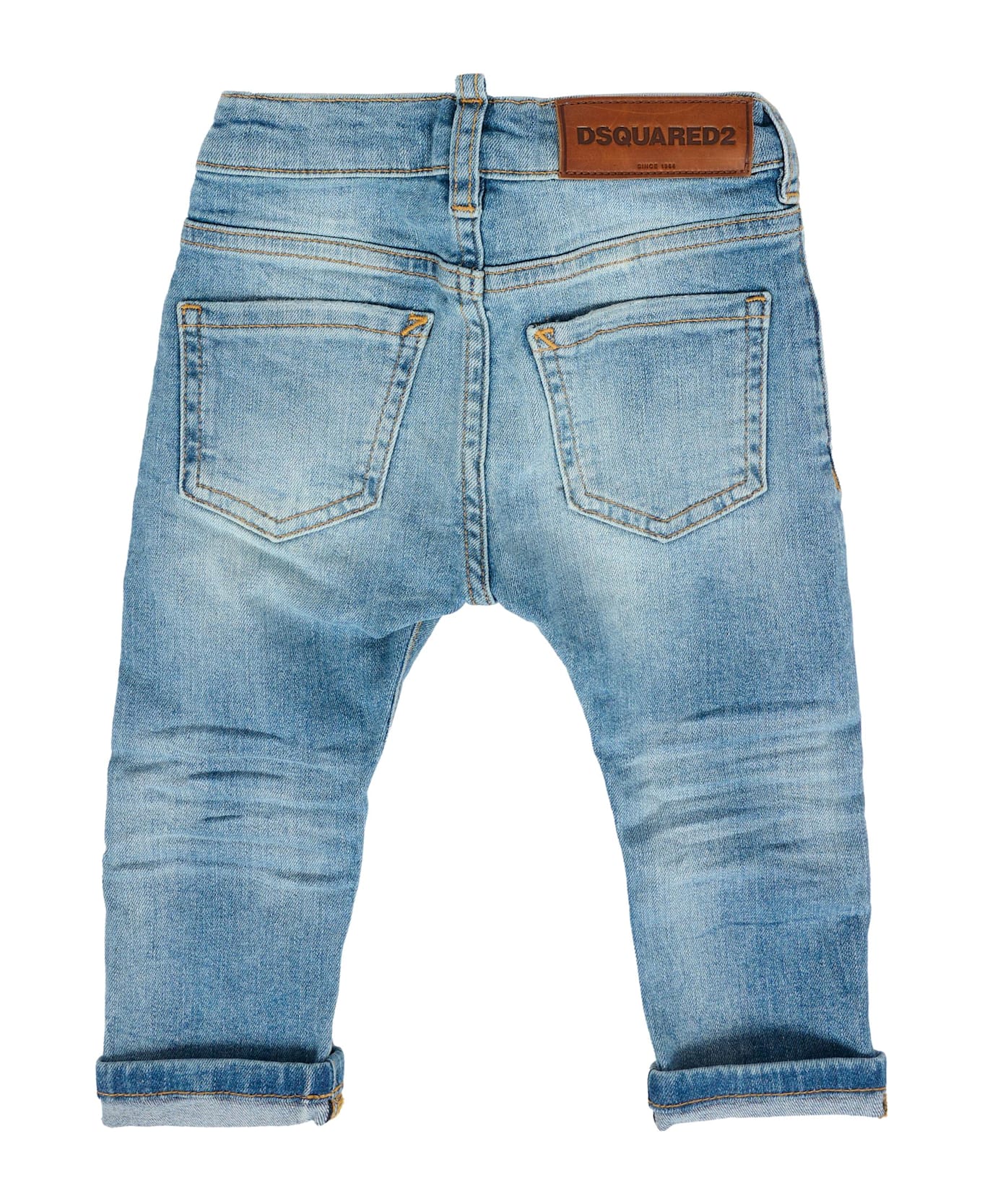 Dsquared2 Light Blue Jeans For Baby Boy With Logo - Denim