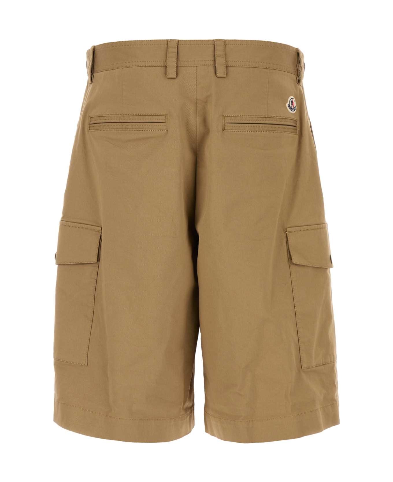 Moncler Cappuccino Stretch Cotton Bermuda Shorts - 248