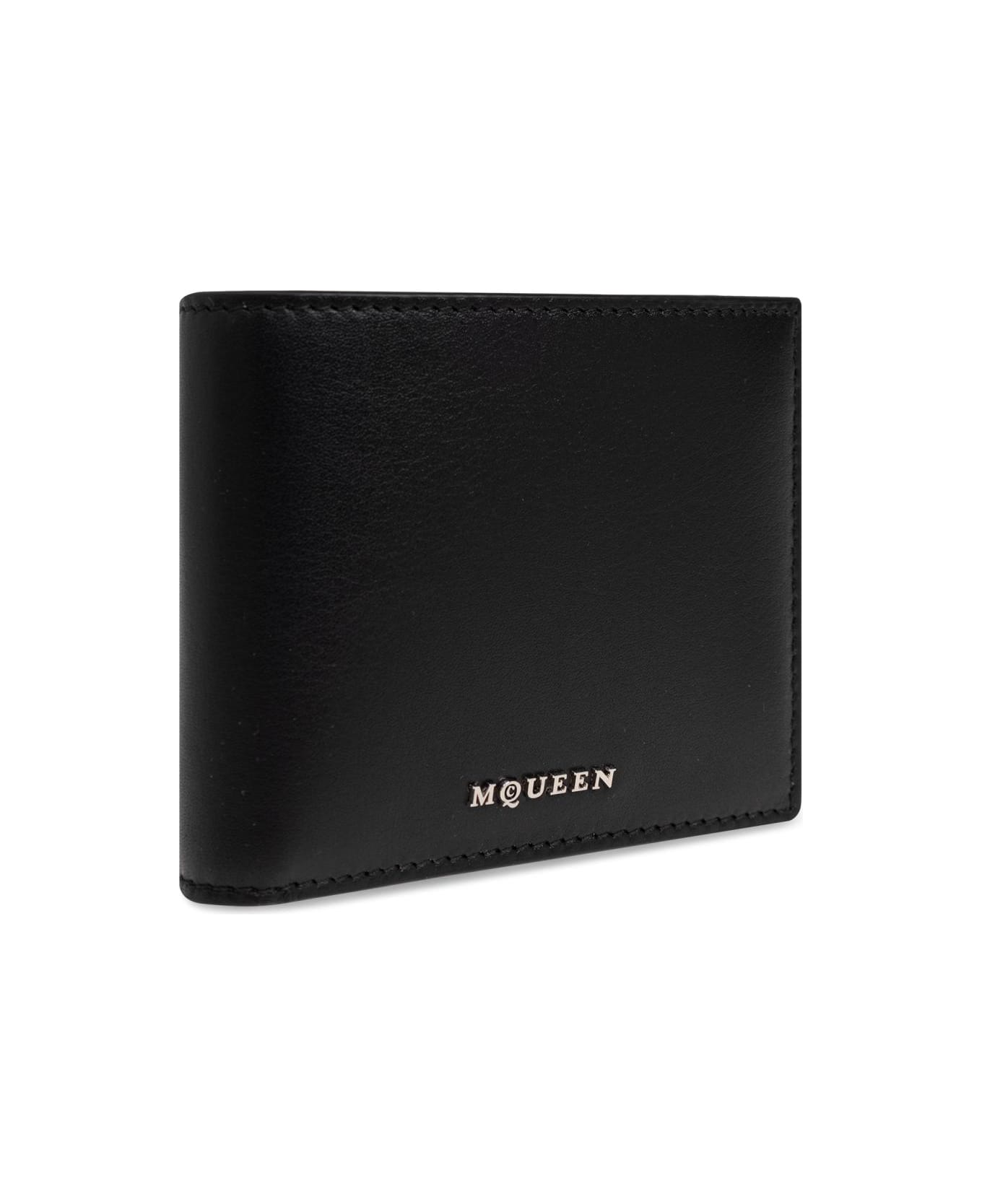 Alexander McQueen Black Leather Wallet - BLACK