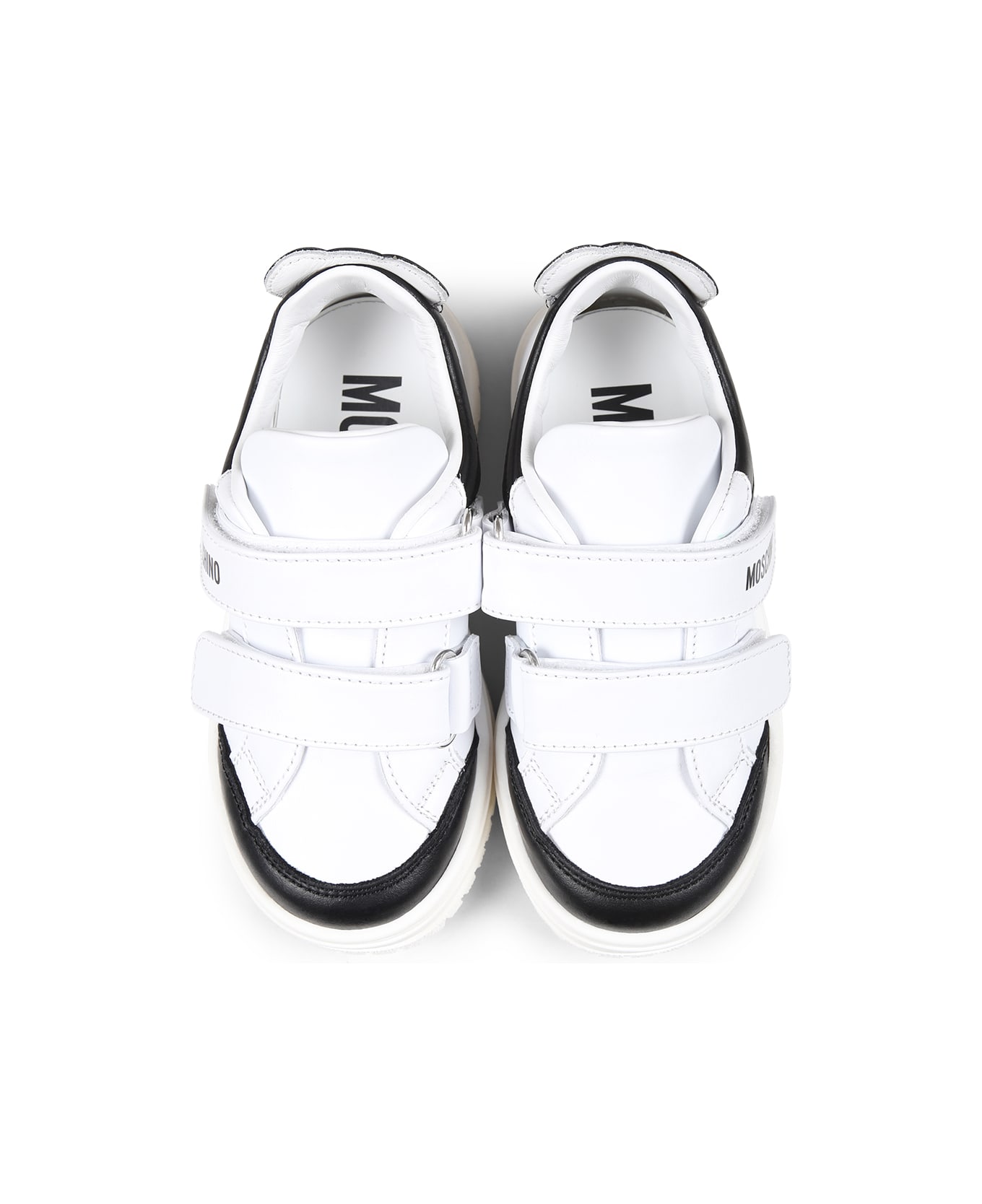 Moschino White Sneakers For Babykids And Kids - White