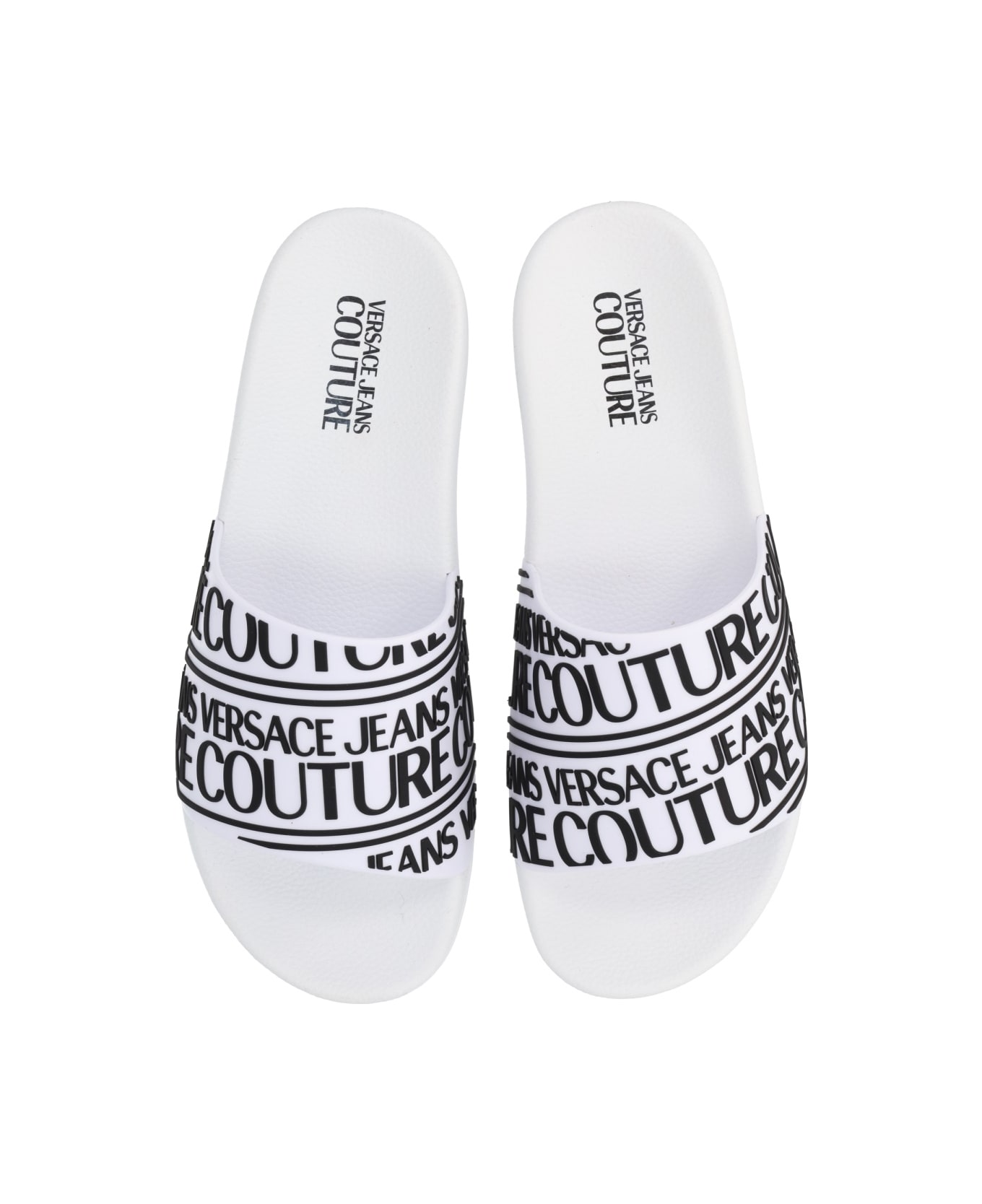 Versace Jeans Couture Pool Slides - WHITE