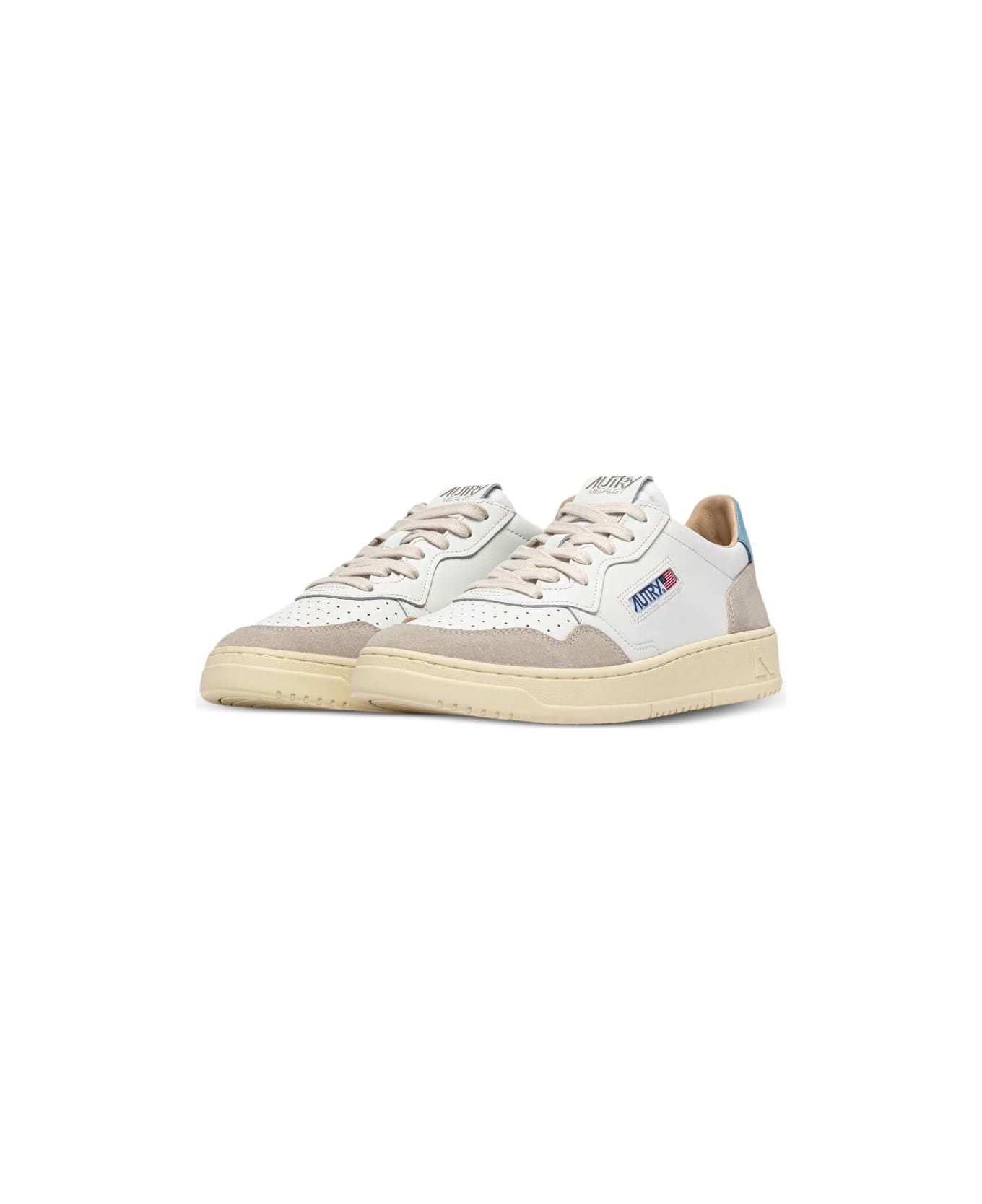 Autry Medialist Low Leather Sneakers - Clear Blue