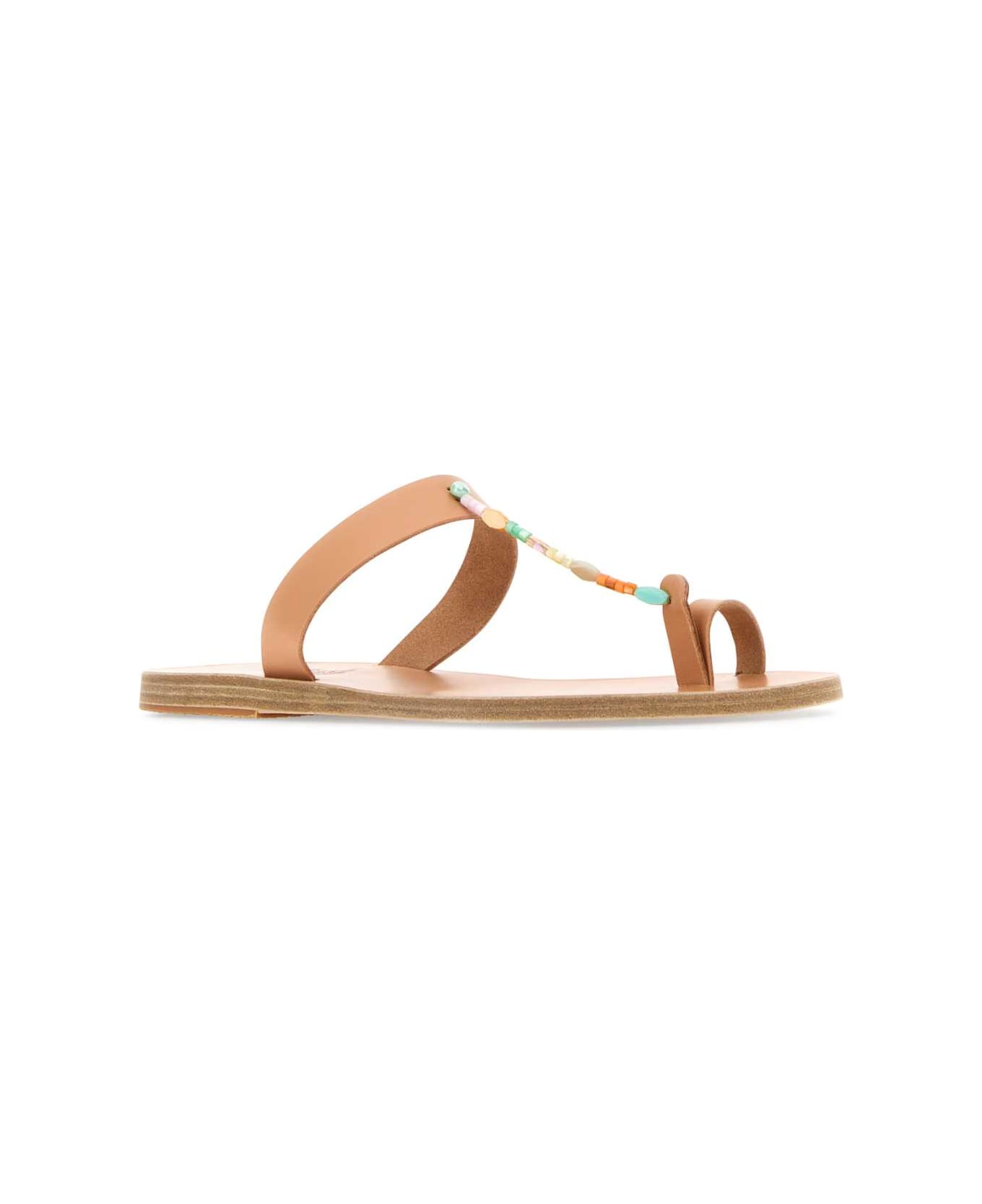サンダル・ミュール ANCIENT GREEK SANDALS Skin pink leather Iris thong slippers Ancient Greek Sandals Skin Pink Leather Iris Thong Slippers