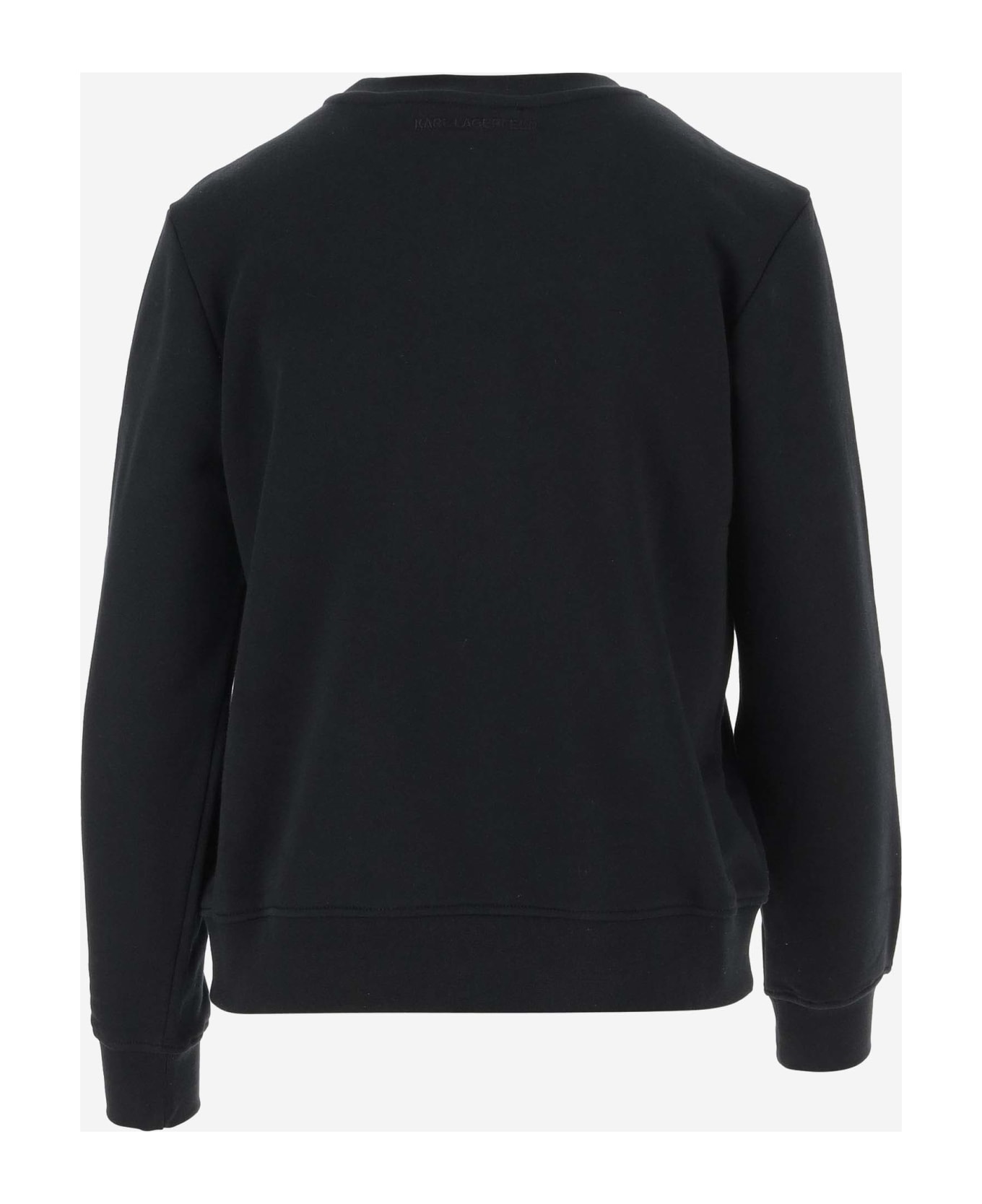 Karl Lagerfeld Cotton Sweatshirt With Logo - Black