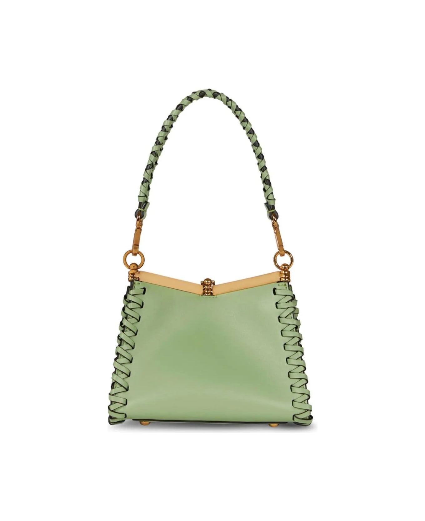 Etro Green Vela Mini Bag With Thread Work - Green