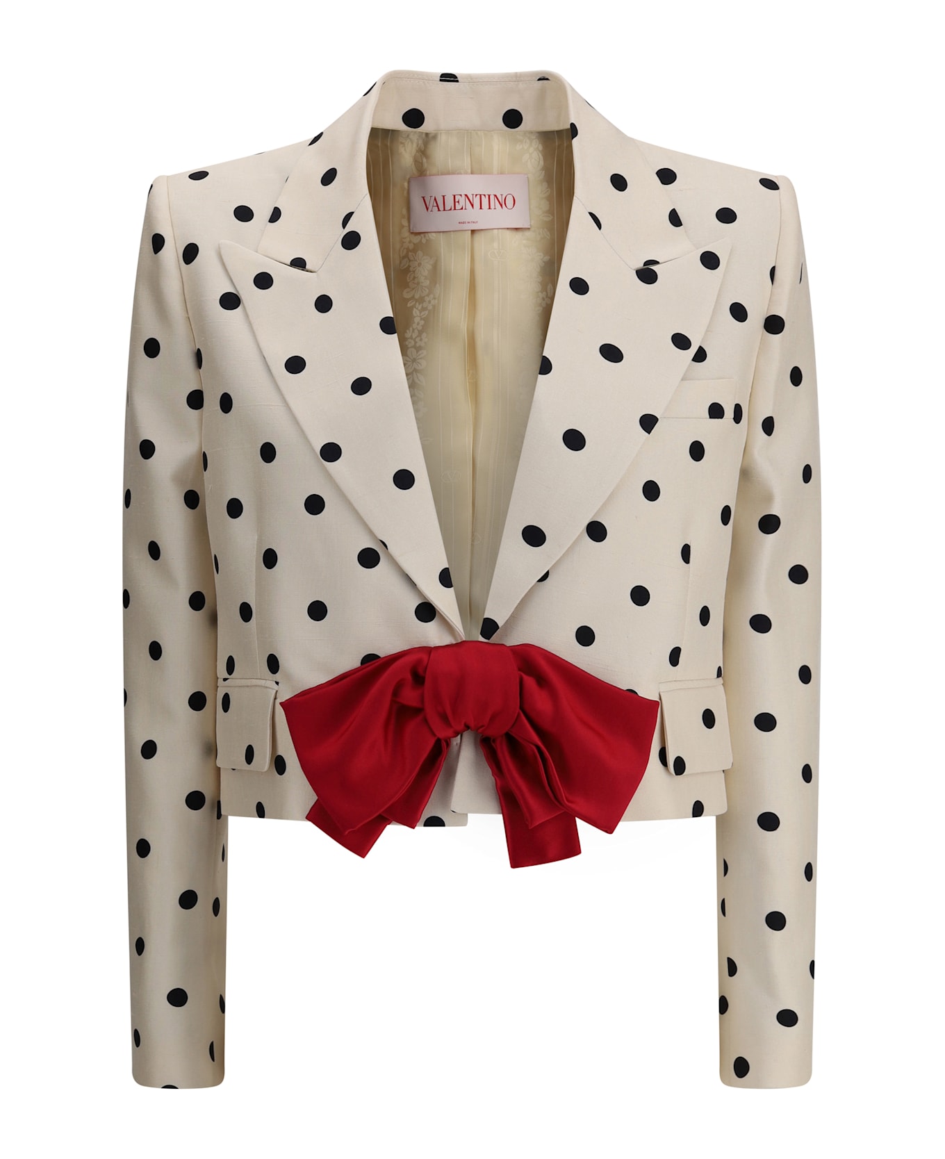 Valentino Polka Dot Shantung Blazer