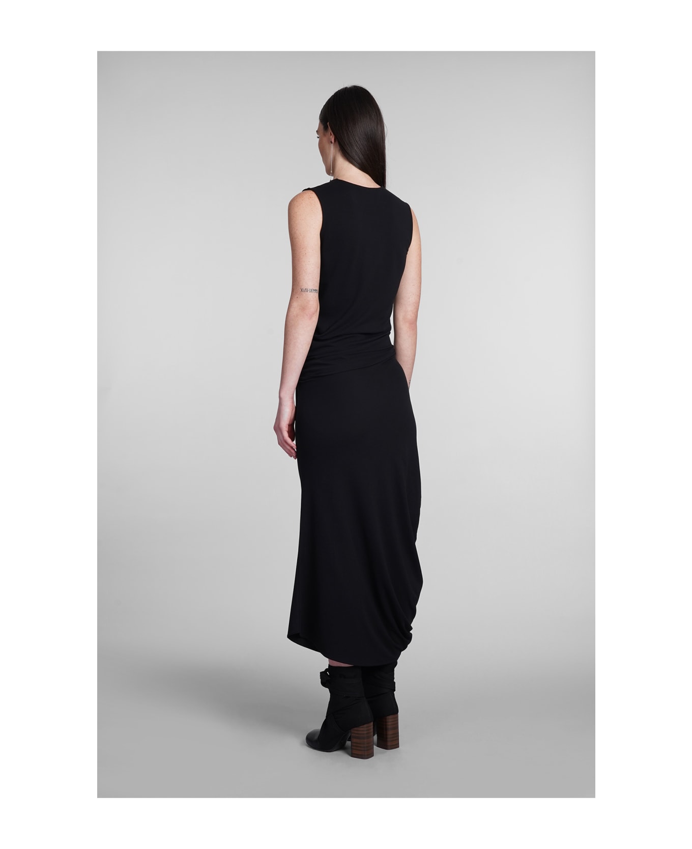 Lemaire Dress In Black Cotton - BLACK ワンピース＆ドレス