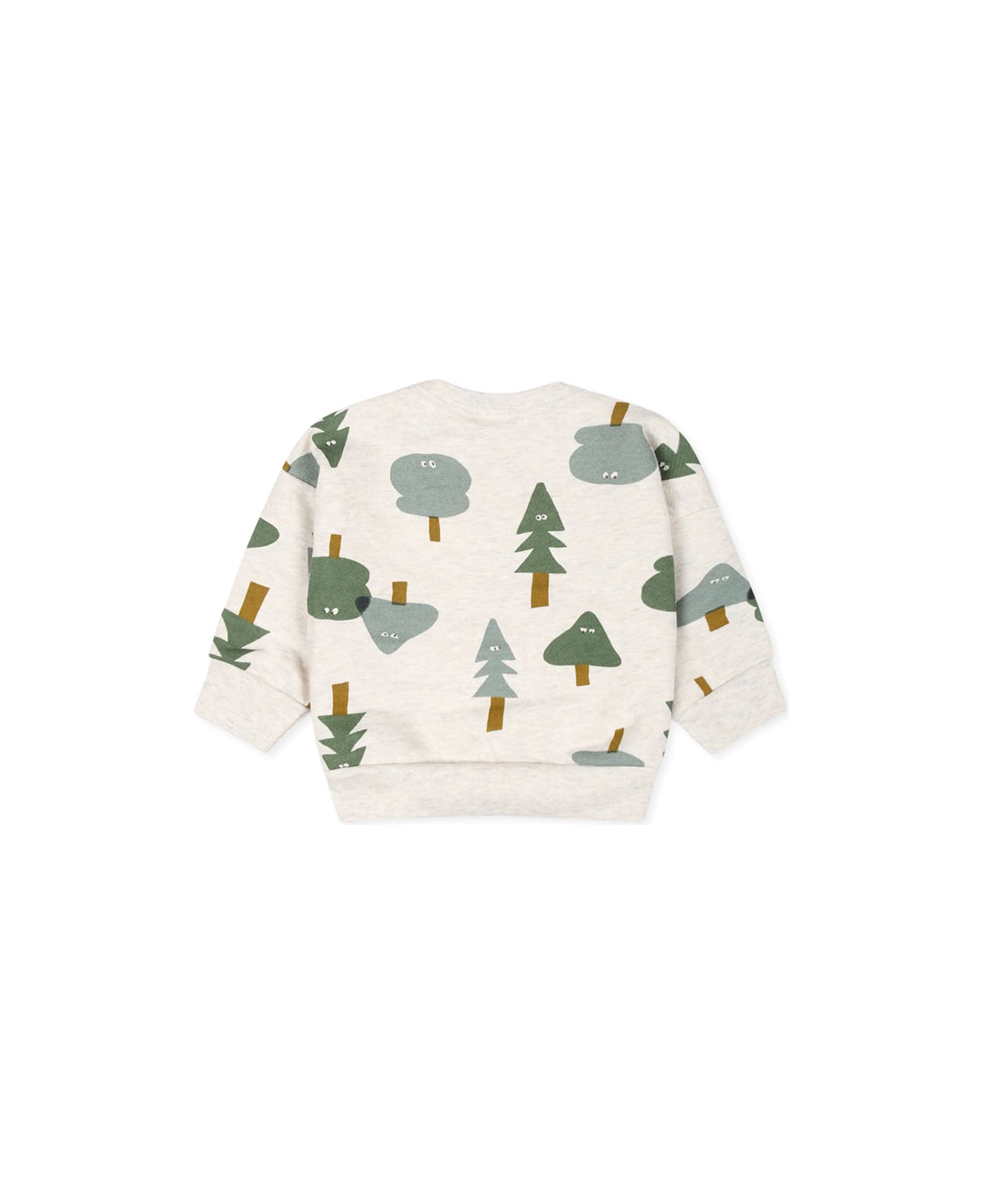 Petit Bateau Grey Sweatshirt For Babykids With Tree Print - Grey