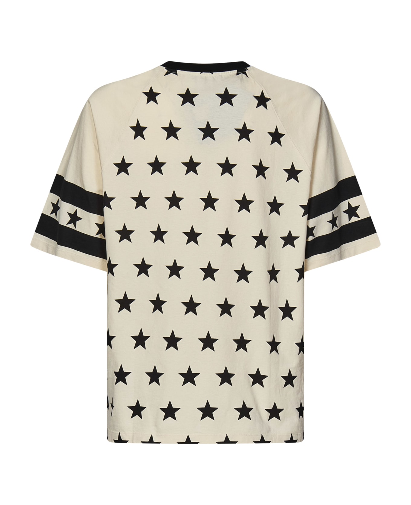 Balmain Signature Stars Print T-shirt - Got CrÈme Noir シャツ