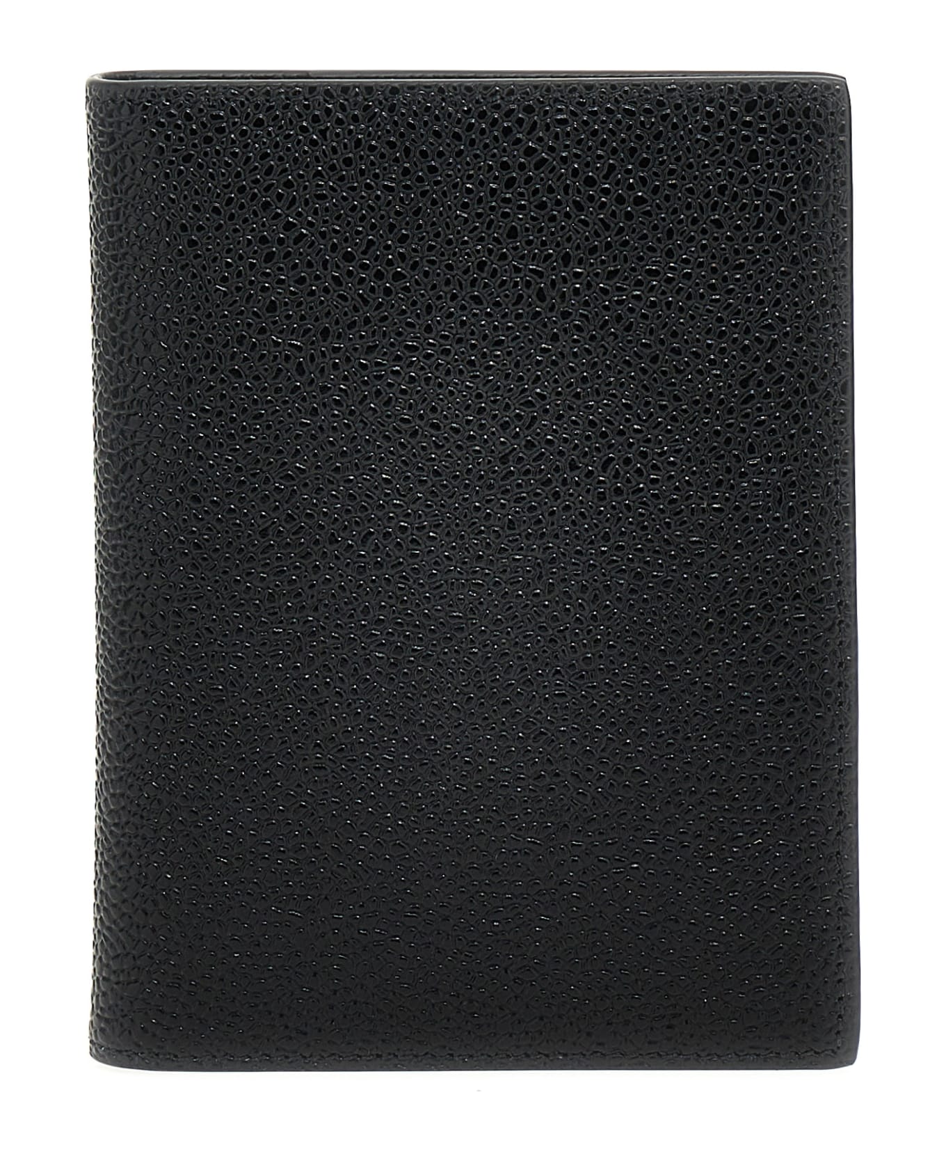Thom Browne Passport Holder In Pebble Grain - Black 財布