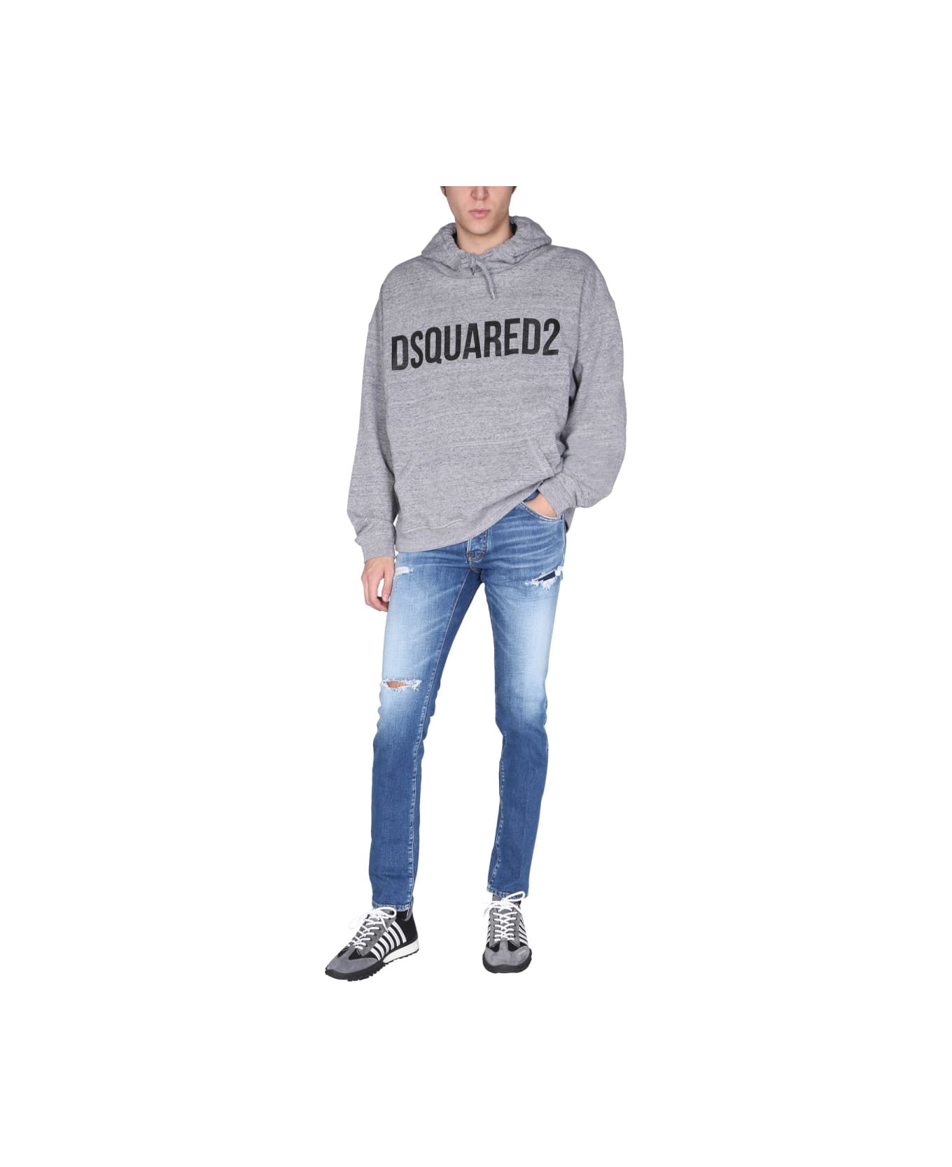 Dsquared2 Sweatshirt With Logo Print - GREY