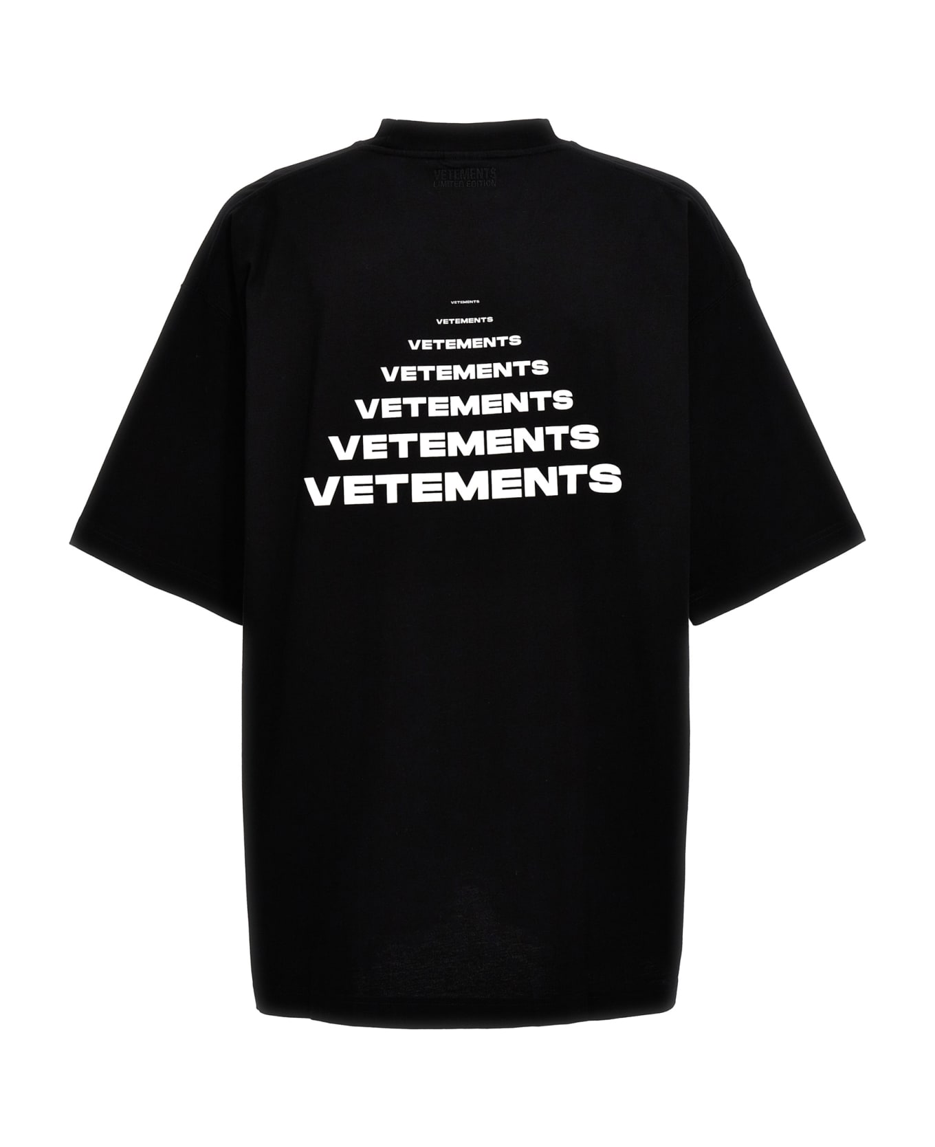 VETEMENTS 'pyramid Logo' T-shirt - BLACK