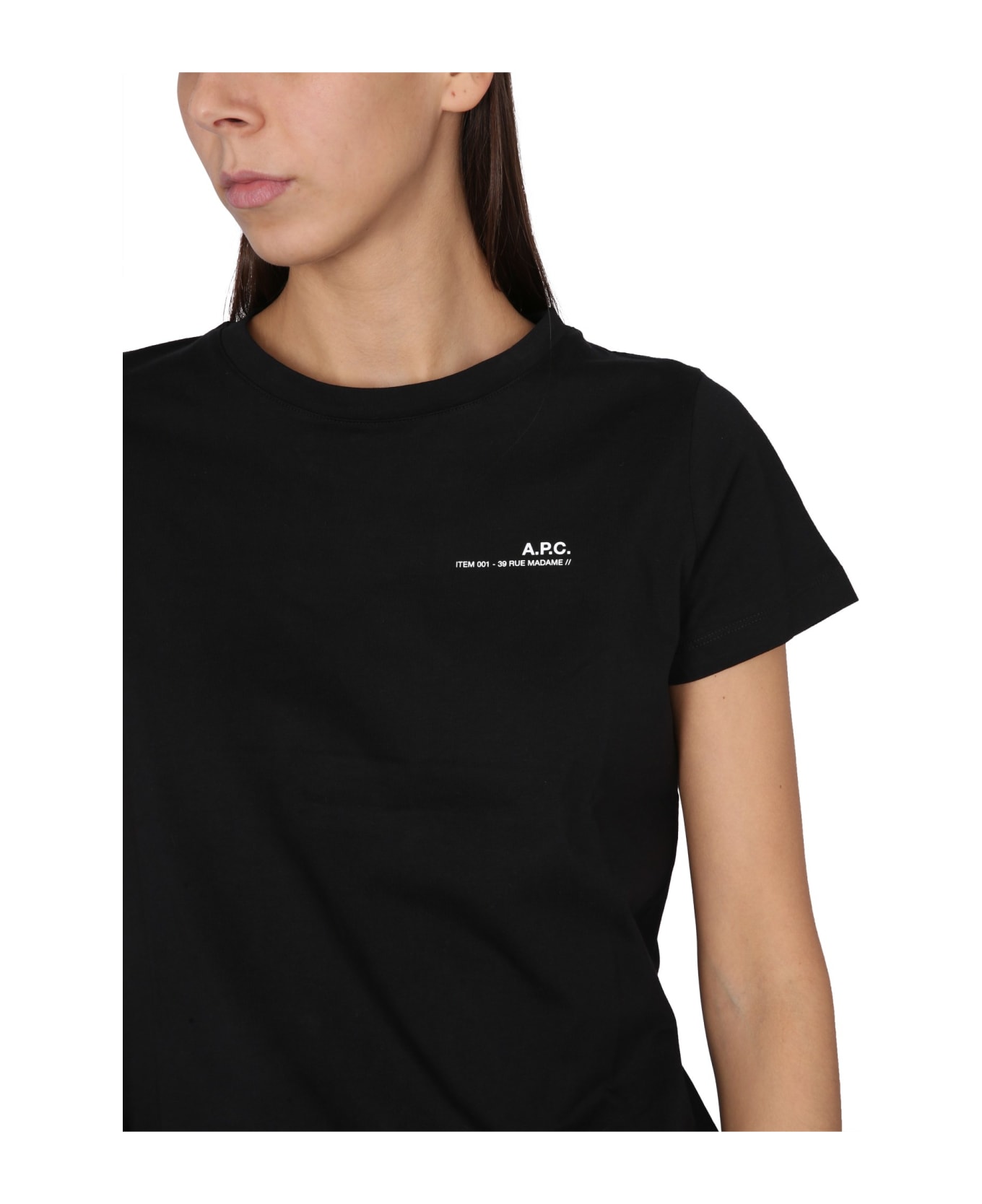 A.P.C. Cotton Crew-neck T-shirt - black