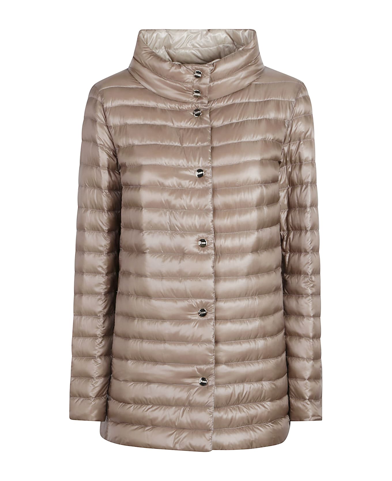 Herno Long Down Jacket - Tortora/chantilly