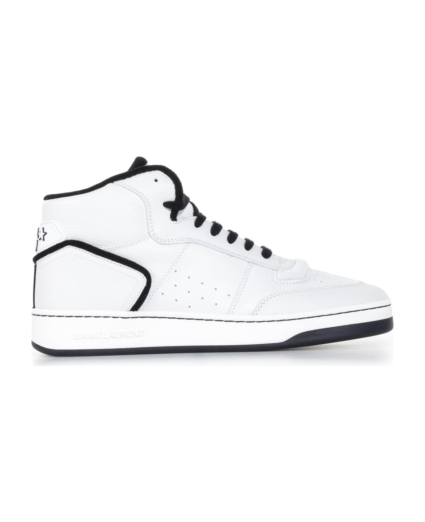 Saint Laurent Sneakers With Contrasting Details - BLANC OPT