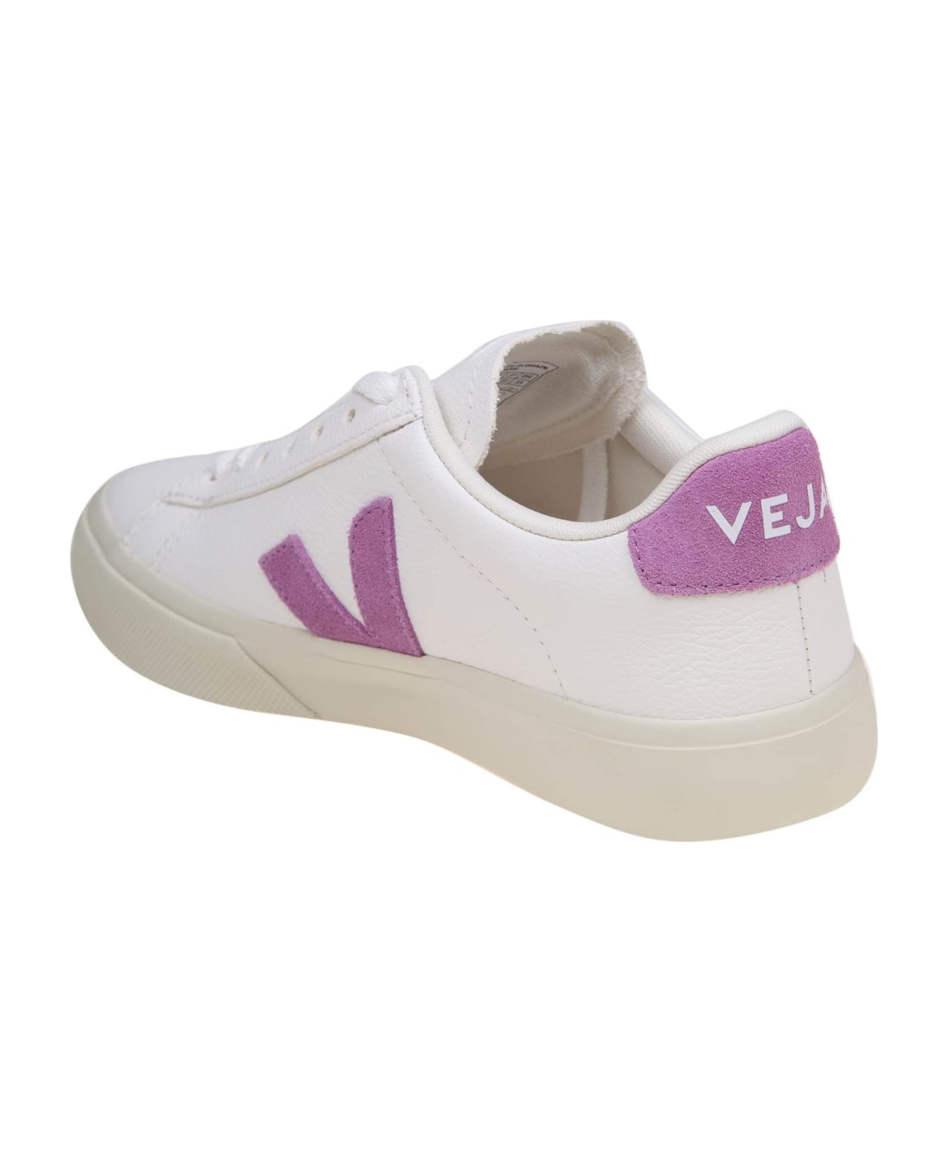 Veja Campo Chromefree In White/mulberry Leather