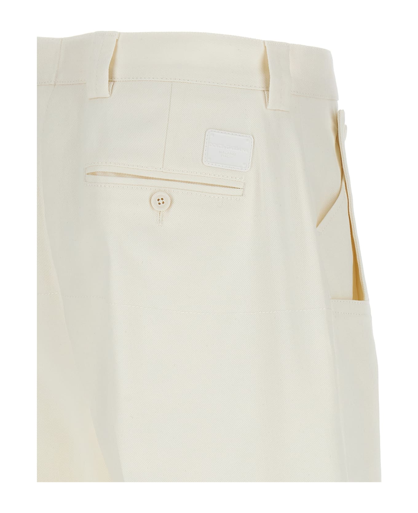 Dolce & Gabbana Loose Leg Pants - White