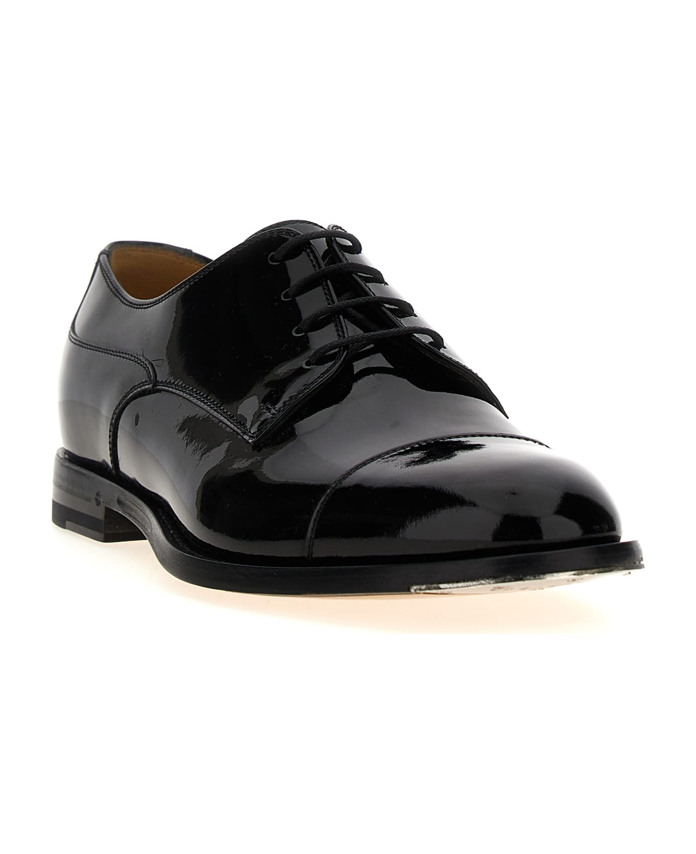 Gucci Patent Leather Lace-up Shoes - Black  