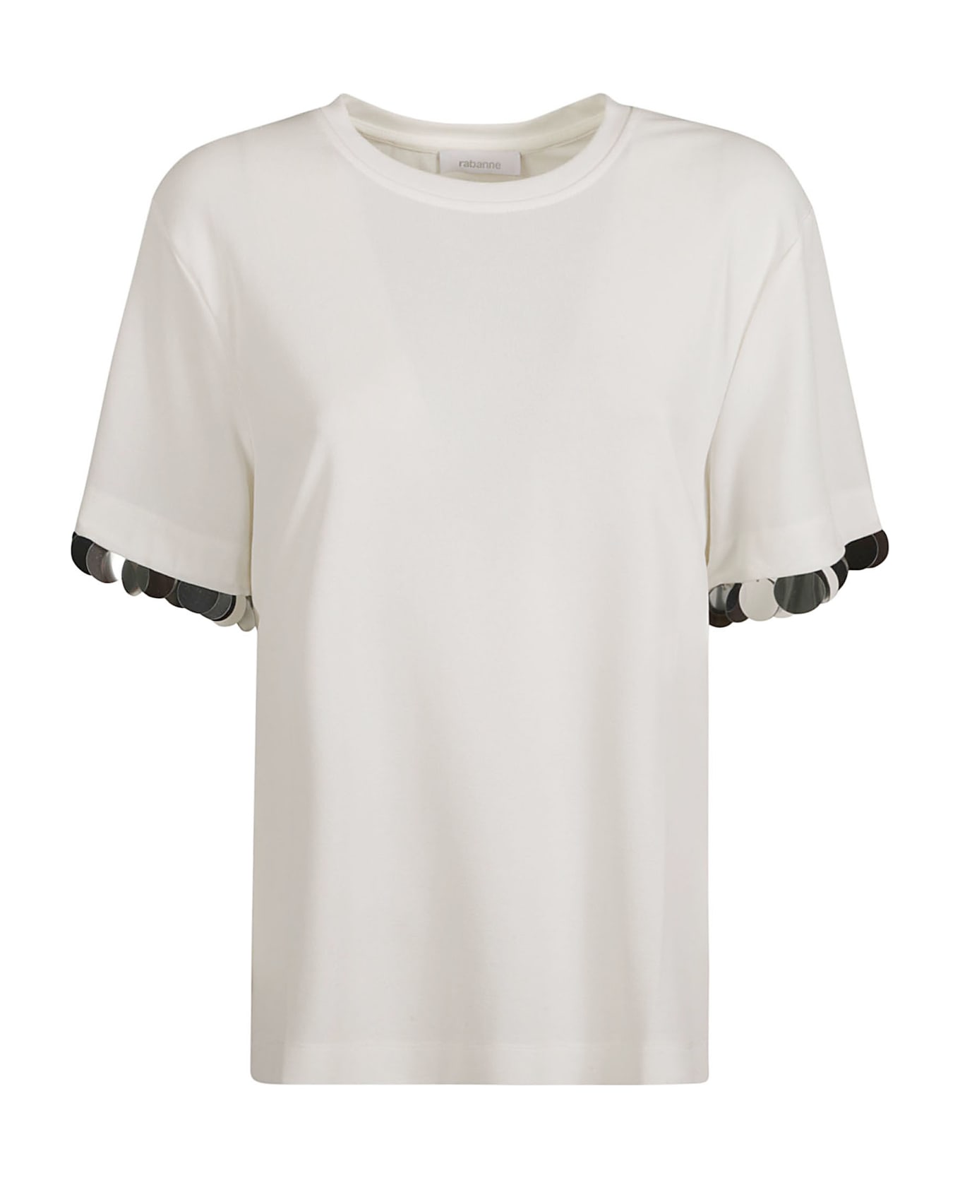 Paco Rabanne Round Neck T-shirt - Coconut Milk Tシャツ