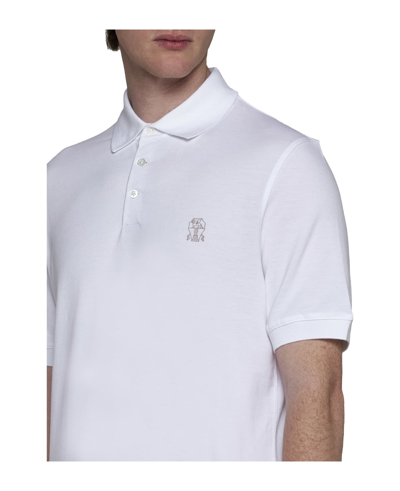 Brunello Cucinelli Polo Shirt - Bianco+creta+perla