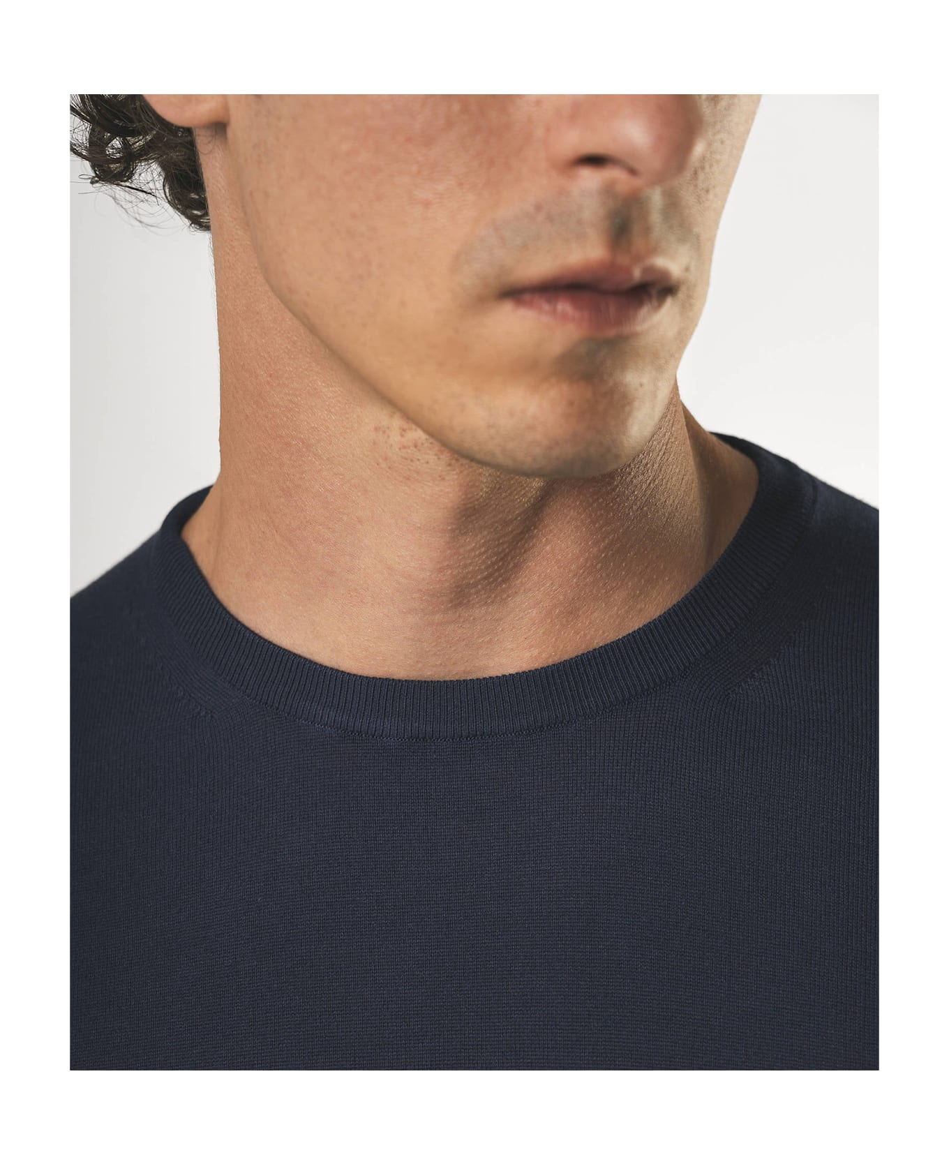 Larusmiani Brighton T-shirt Sweater - Navy