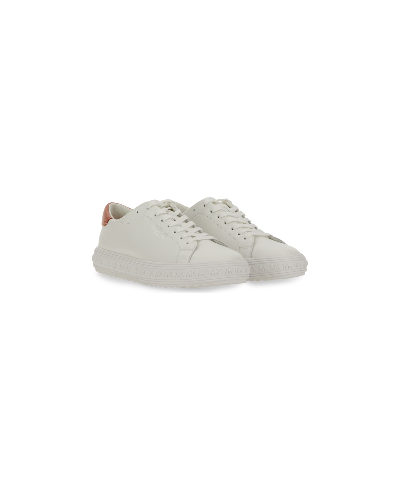 Michael Kors Leather Sneaker - WHITE スニーカー