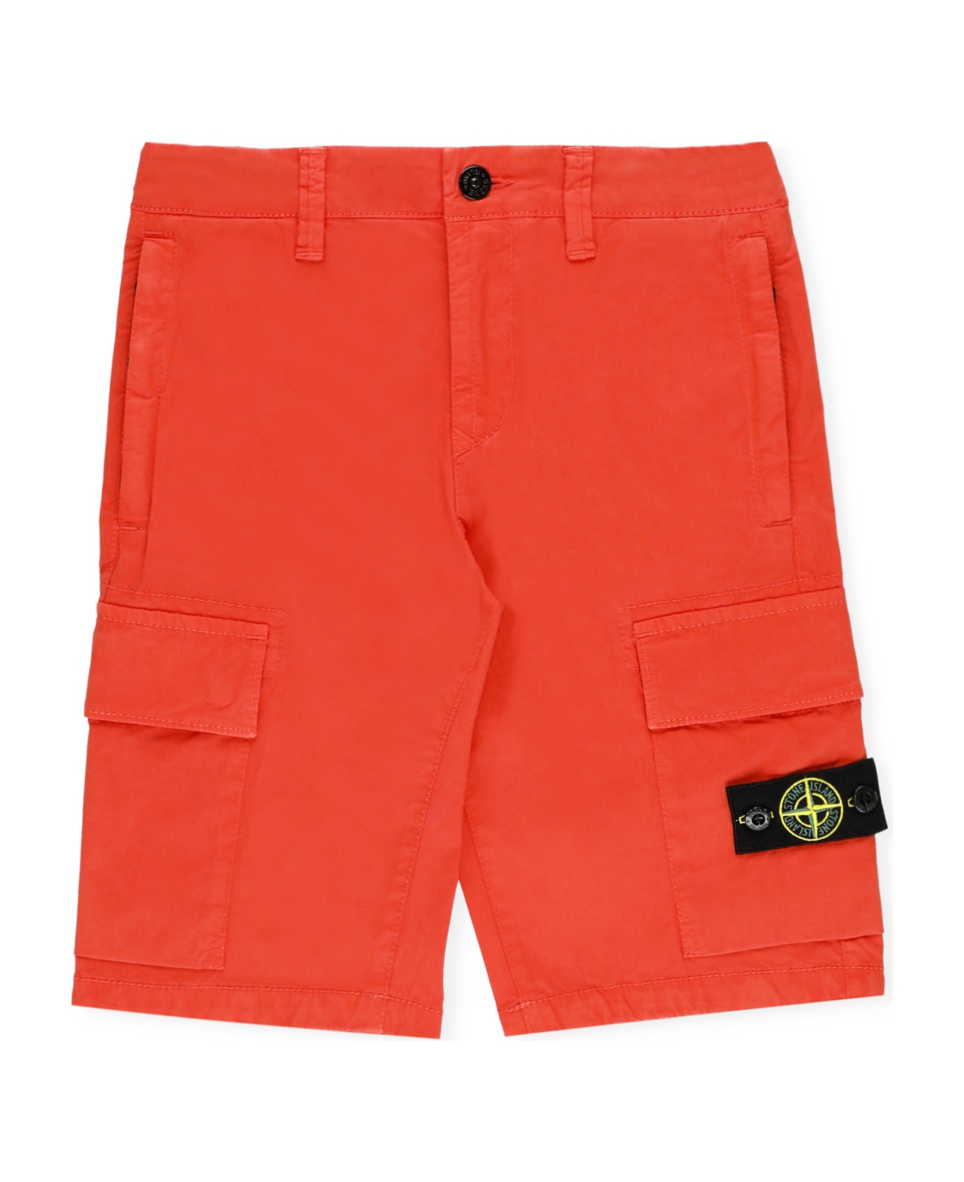 Stone Island Cotton Bermuda Shorts - Orange
