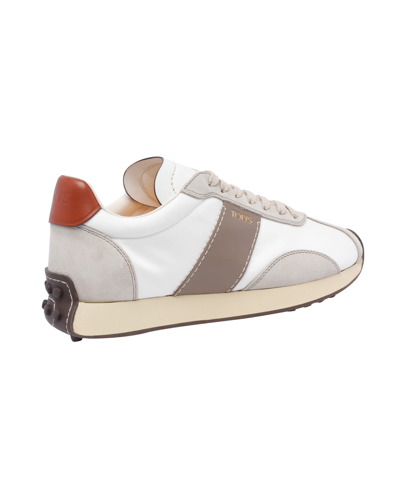 Tod's T Vintage Leather Sneakers - Beige
