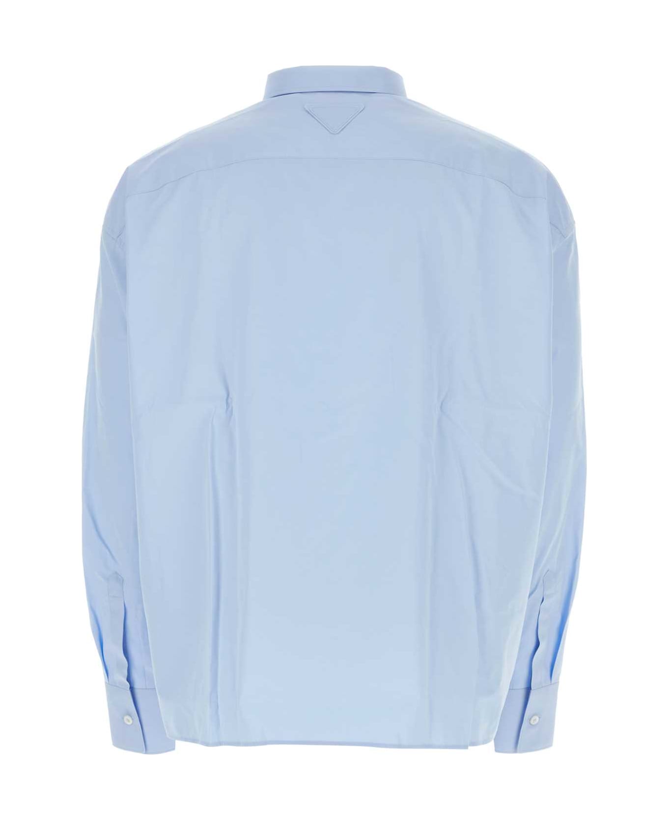 Prada Light Blue Poplin Shirt - CIELO