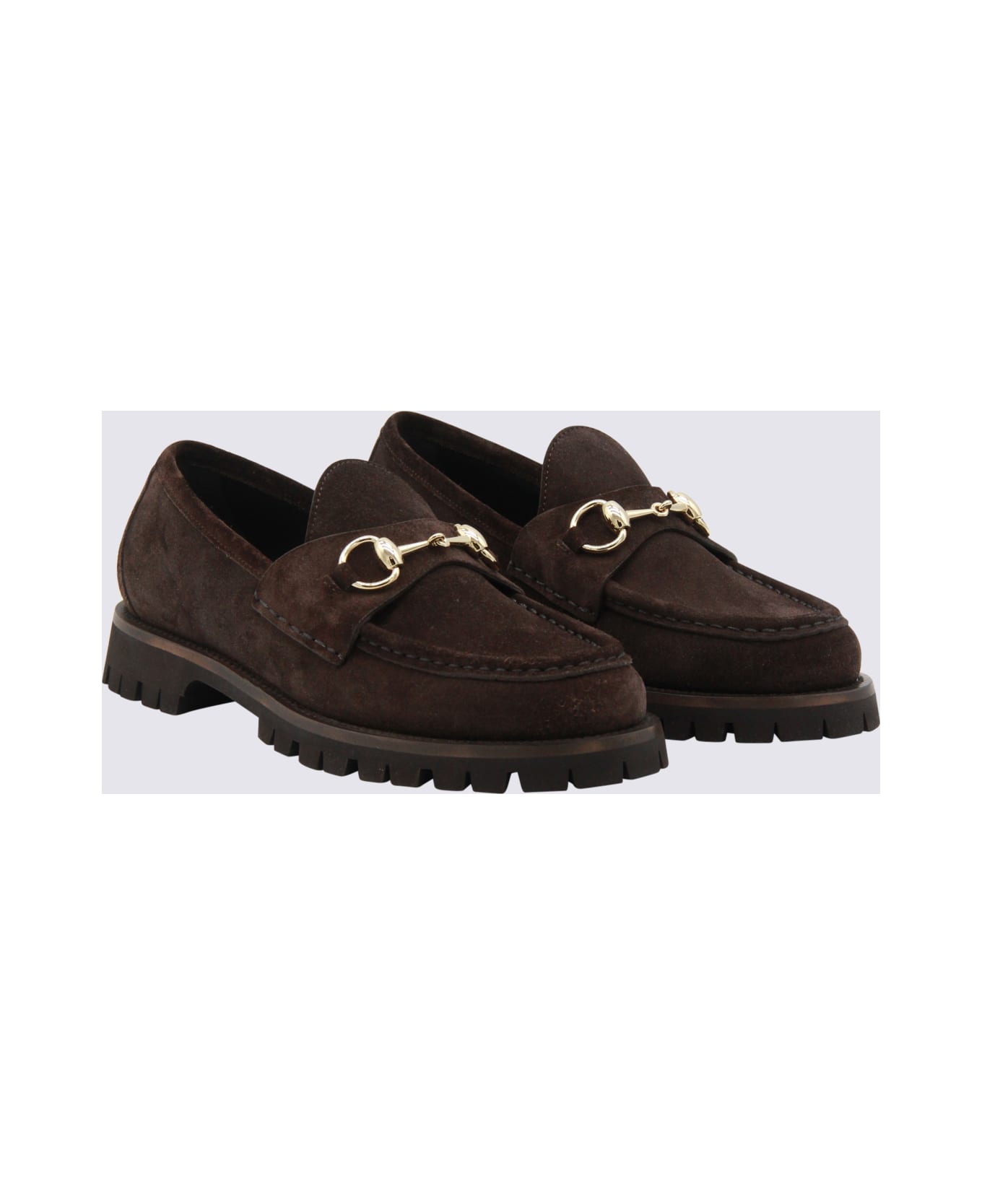 Gucci Dark Brown Loafers - Dark Brown フラットシューズ