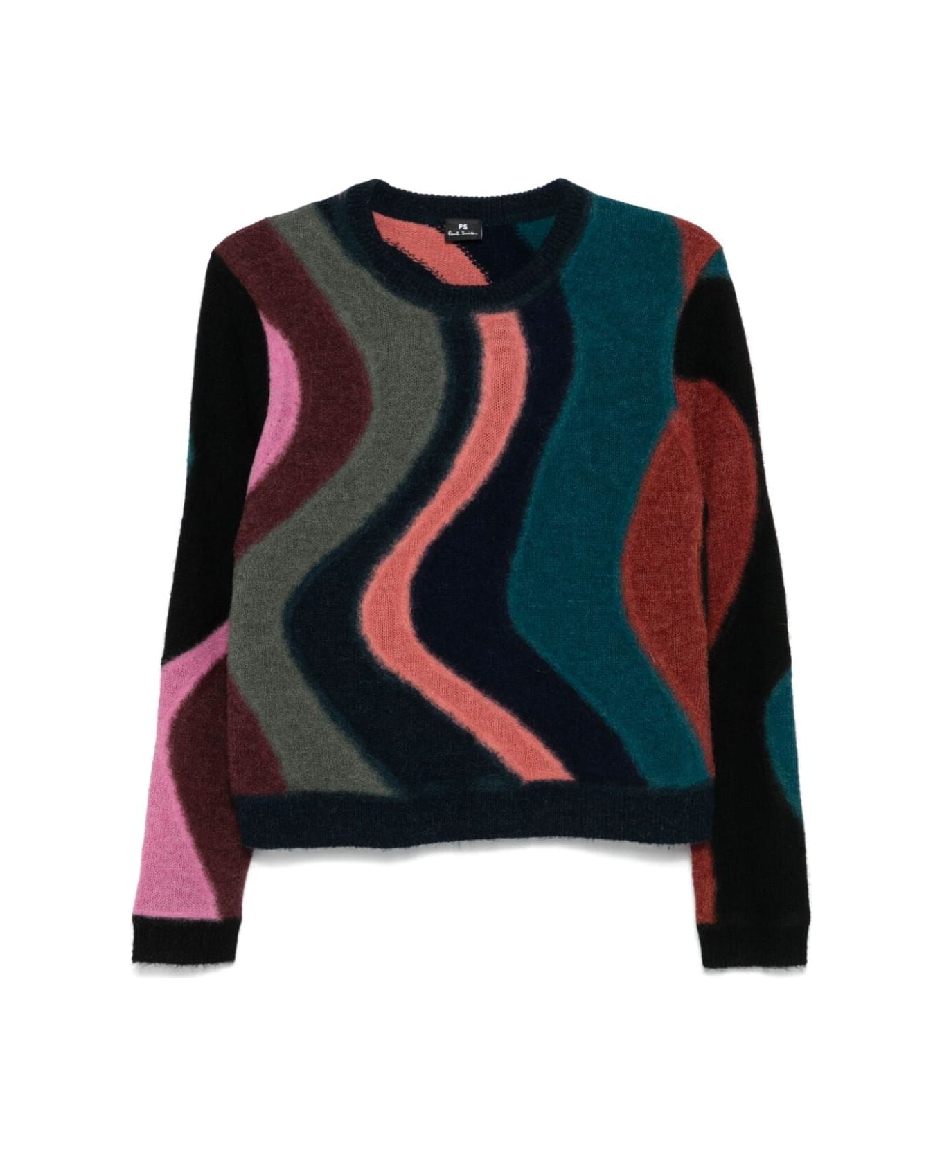 PS by Paul Smith Womens Knitted Sweater Crew Neck - Black