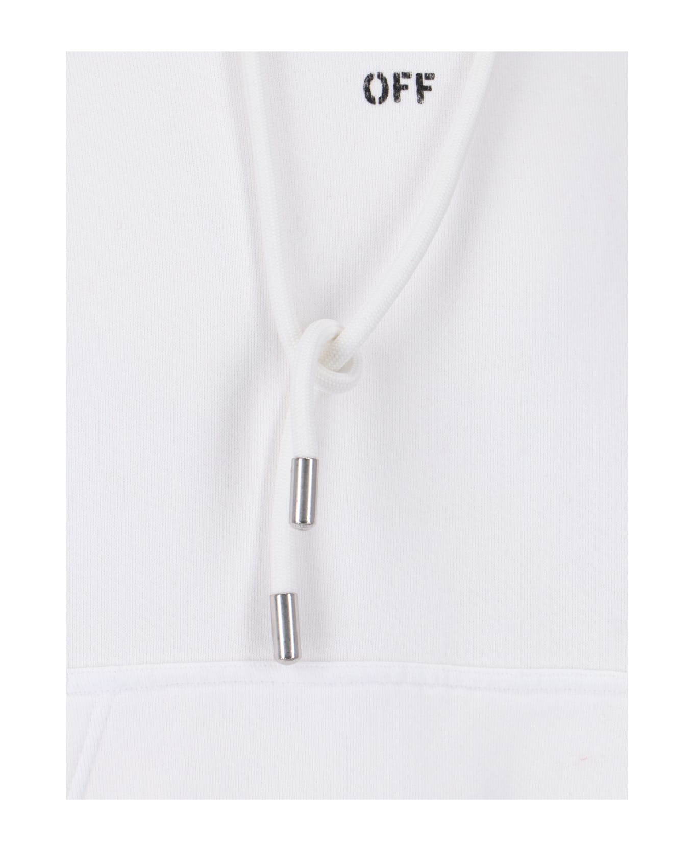 Off-White Cropped Hoodie - White