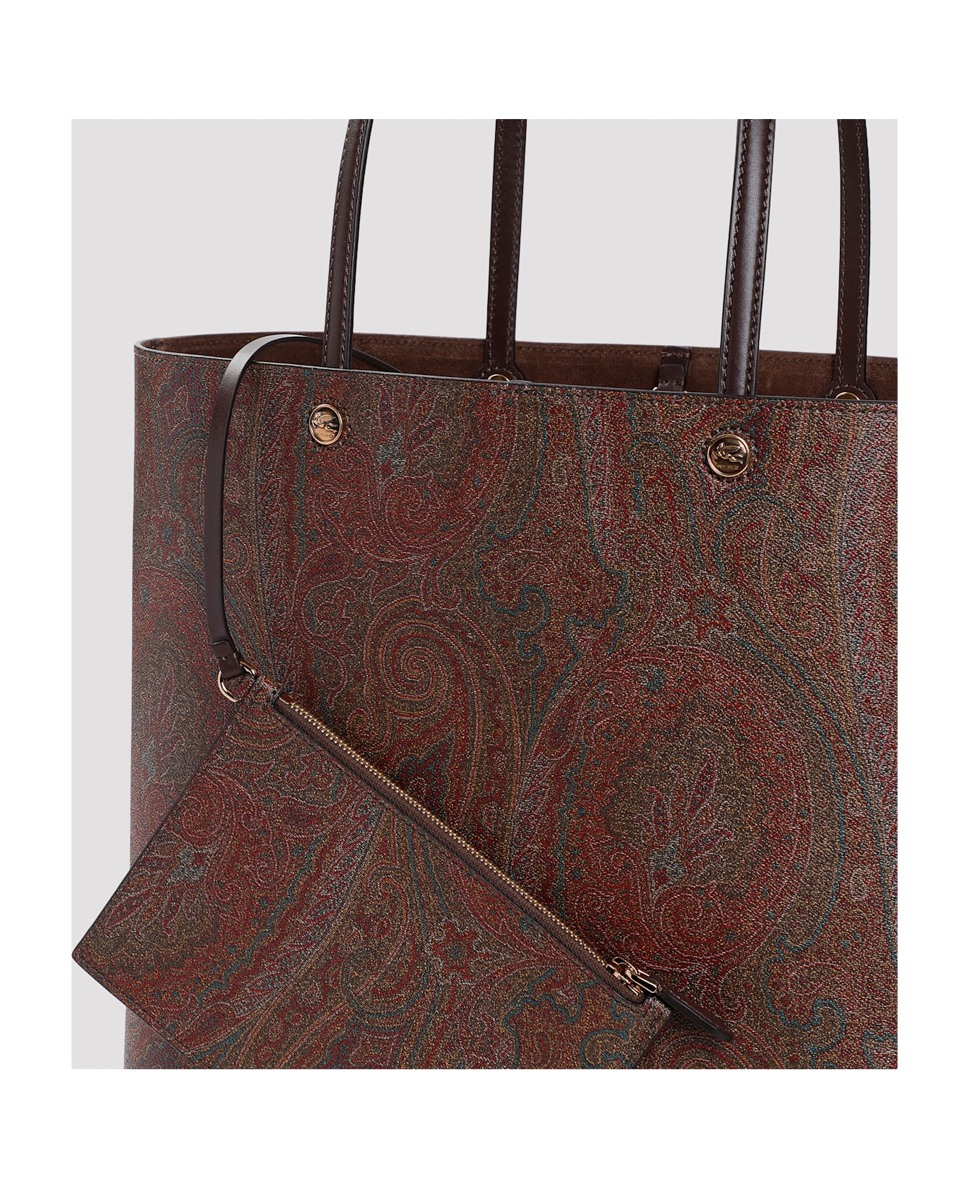 Etro Shopping Essential Shoulder Bag - Marrone