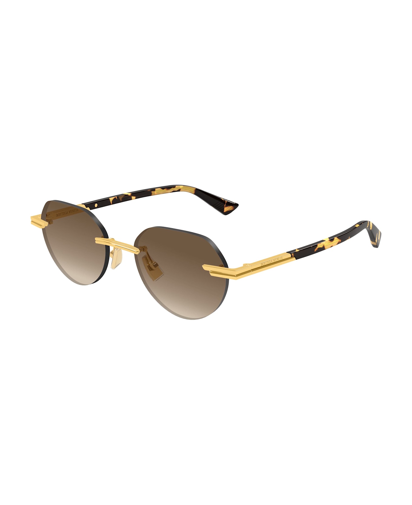 Bottega Veneta Eyewear Bv1379s-003 - Gold / Havana Sunglasses - Gold