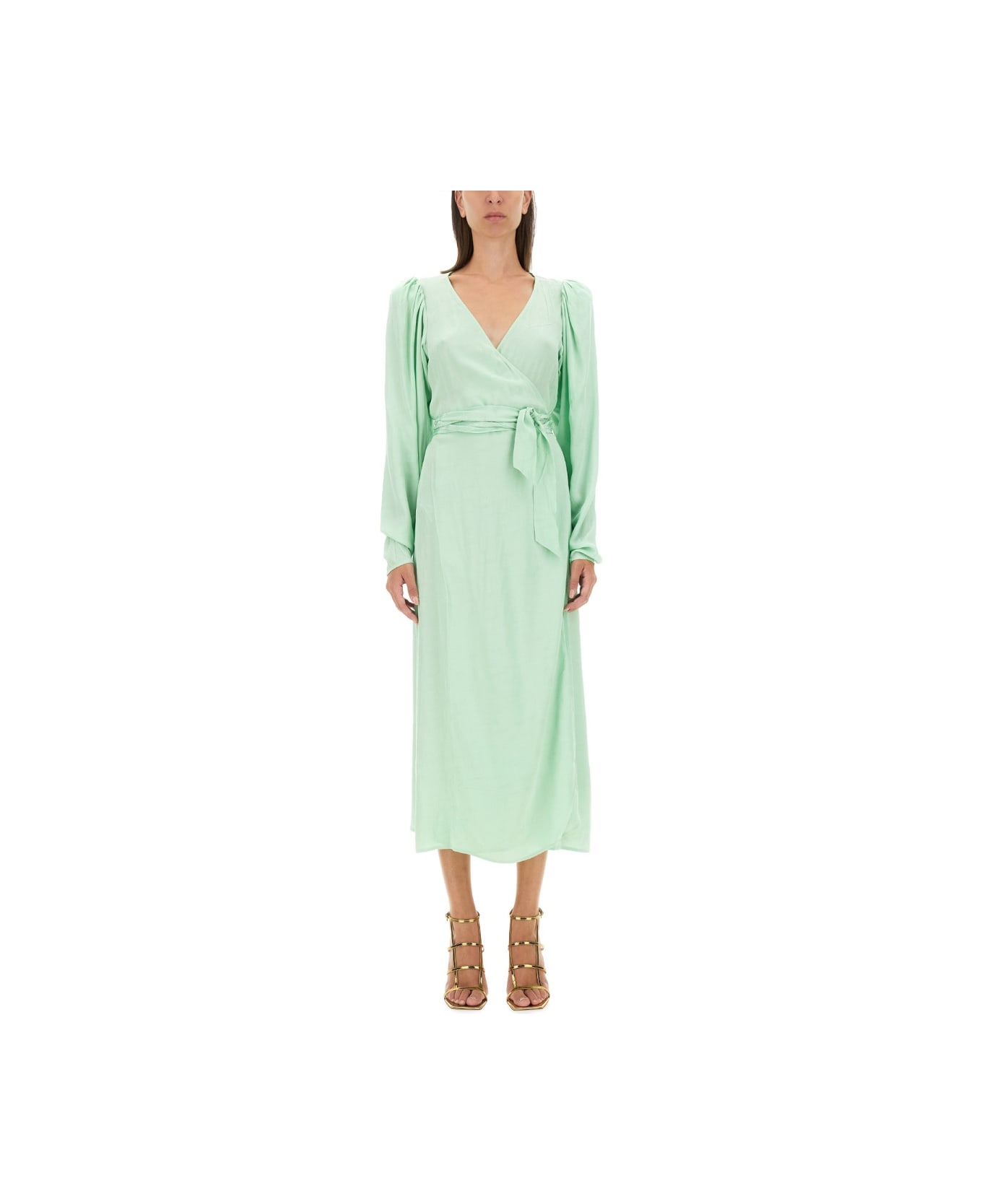 Rotate by Birger Christensen Midi Dress - GREEN