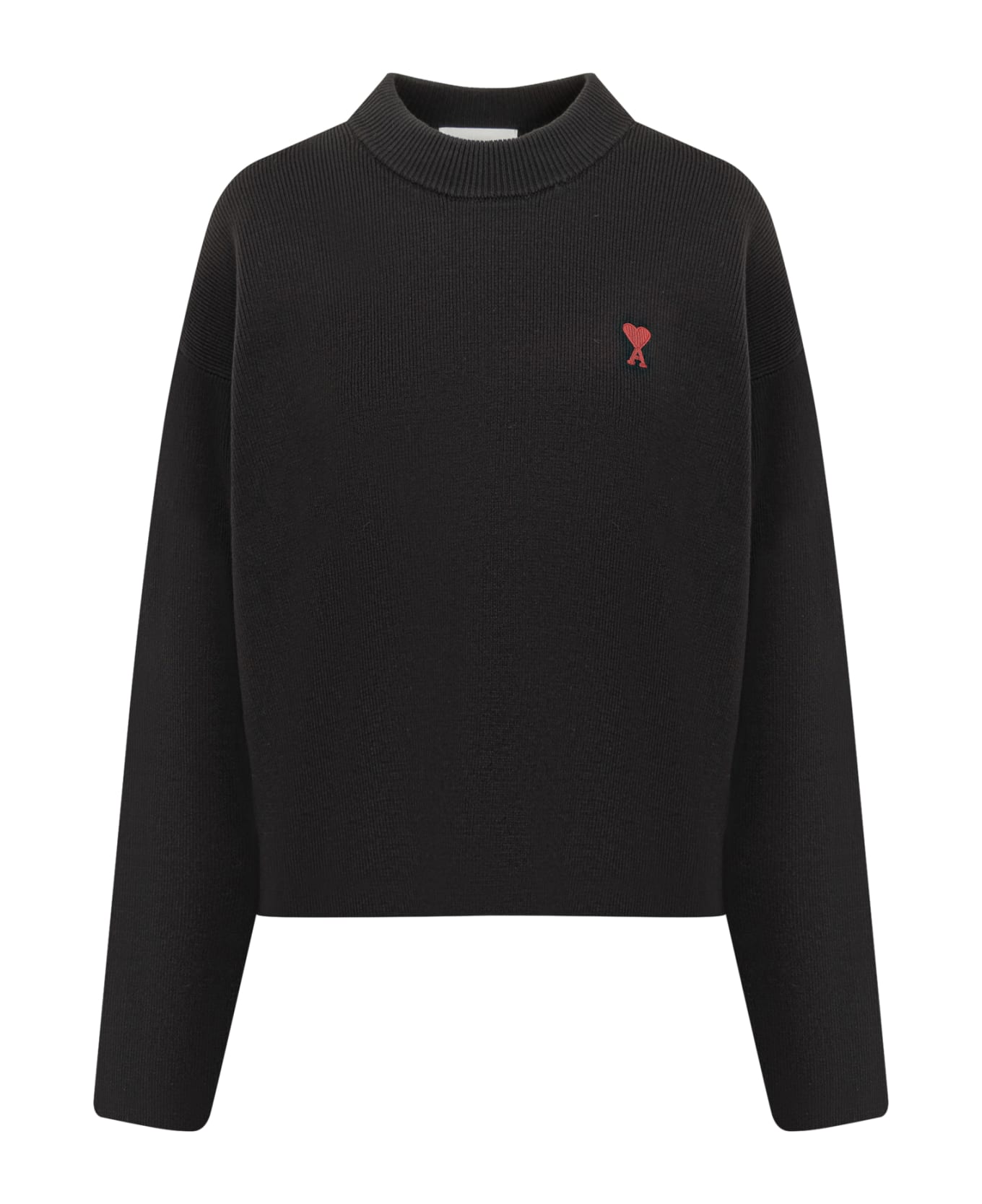 Ami Alexandre Mattiussi Sweater With Logo - BLACK ニットウェア
