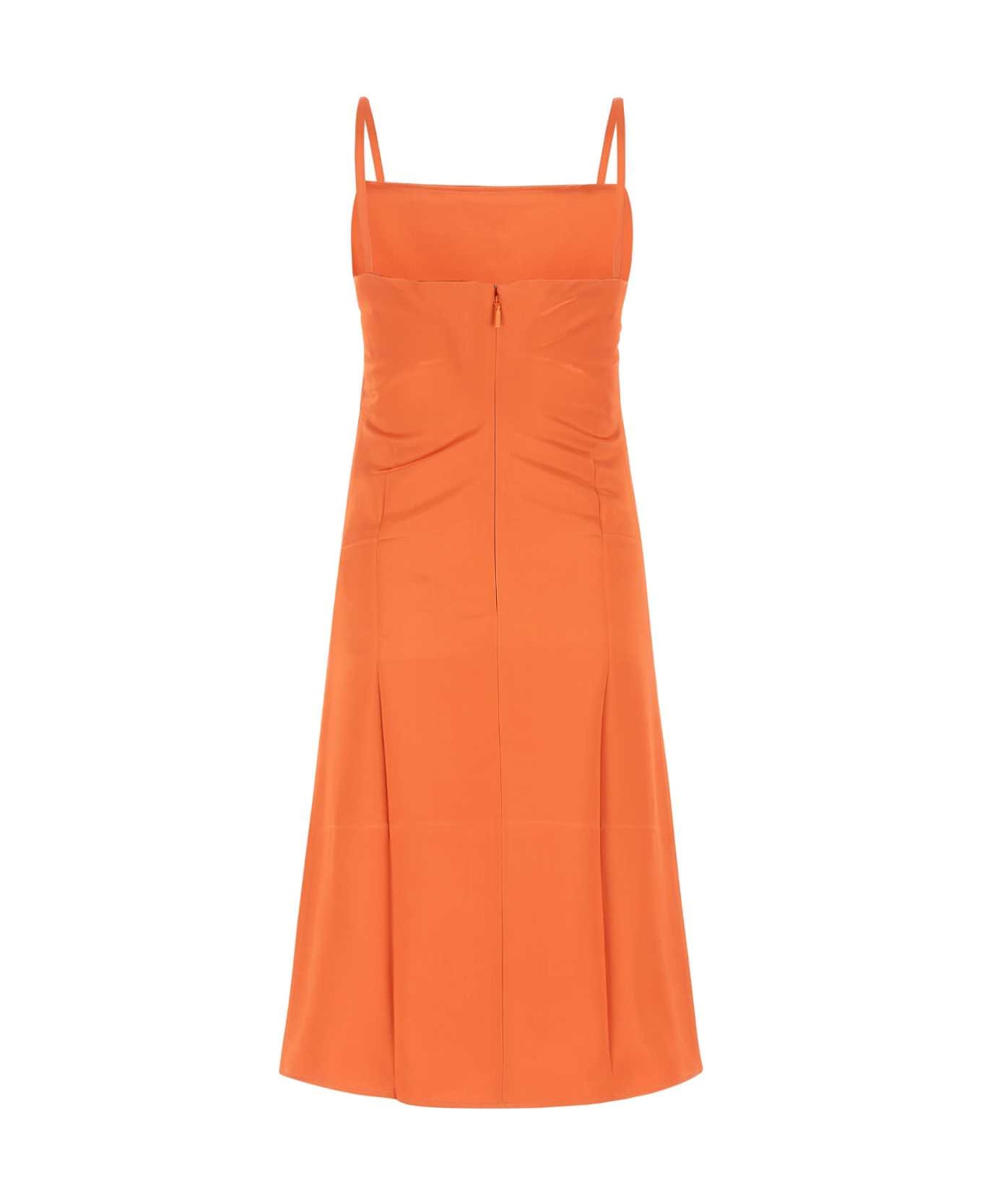 Loewe Orange Satin Dress - BRIGHTORANGE