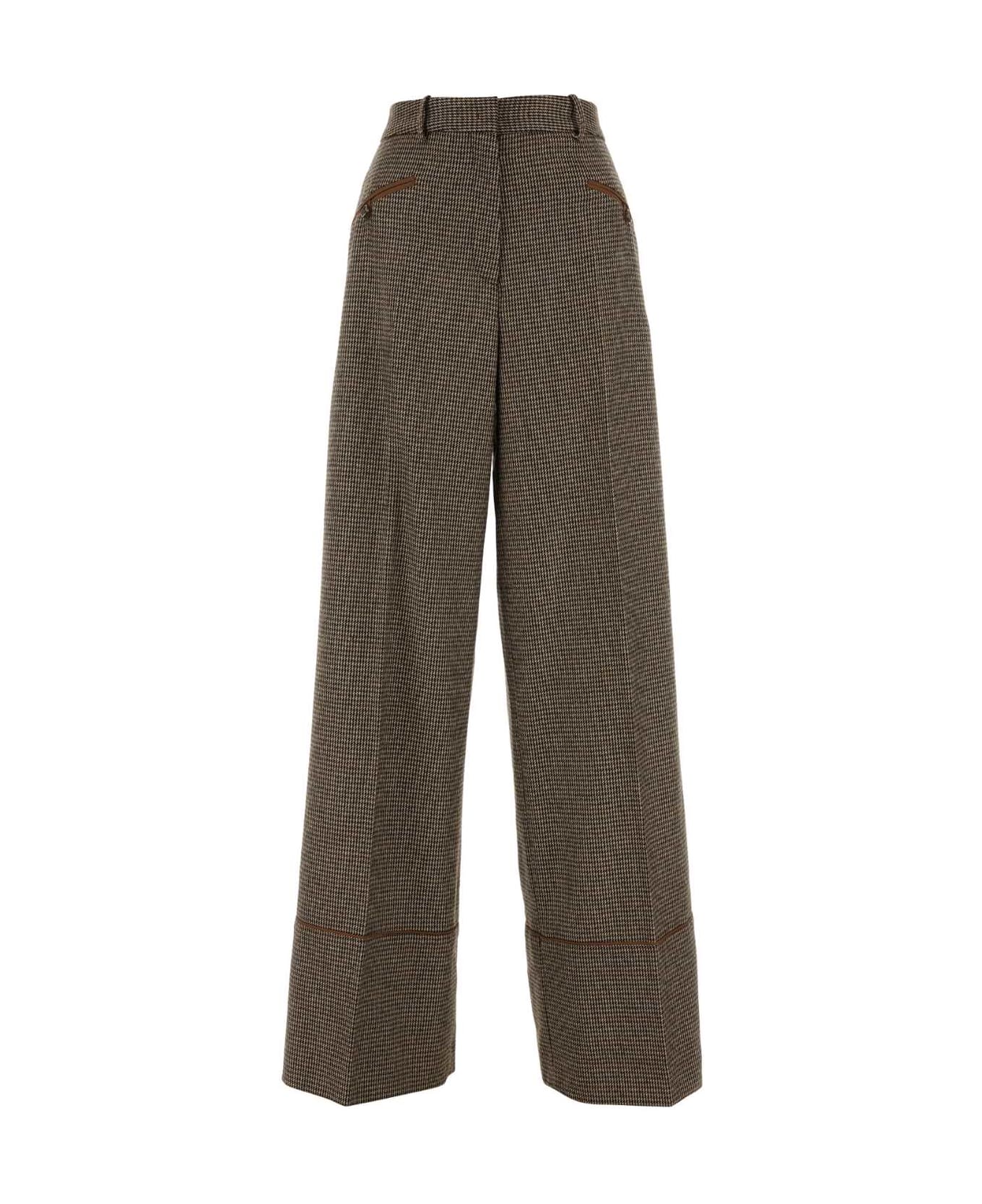 Bally Embroidered Stretch Wool Blend Wide-leg Pant - I8D5