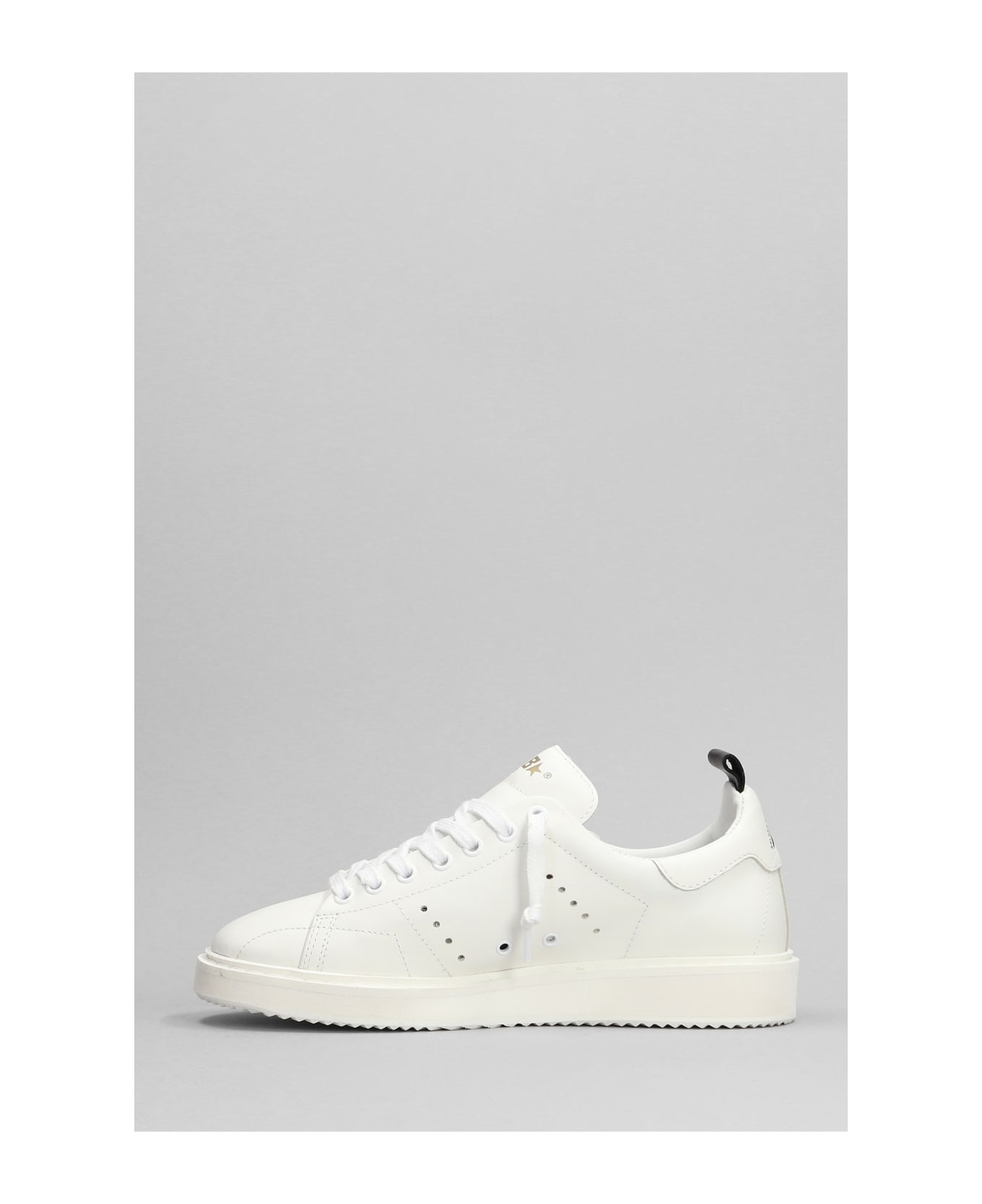 Golden Goose Starter Sneakers In White Leather - white