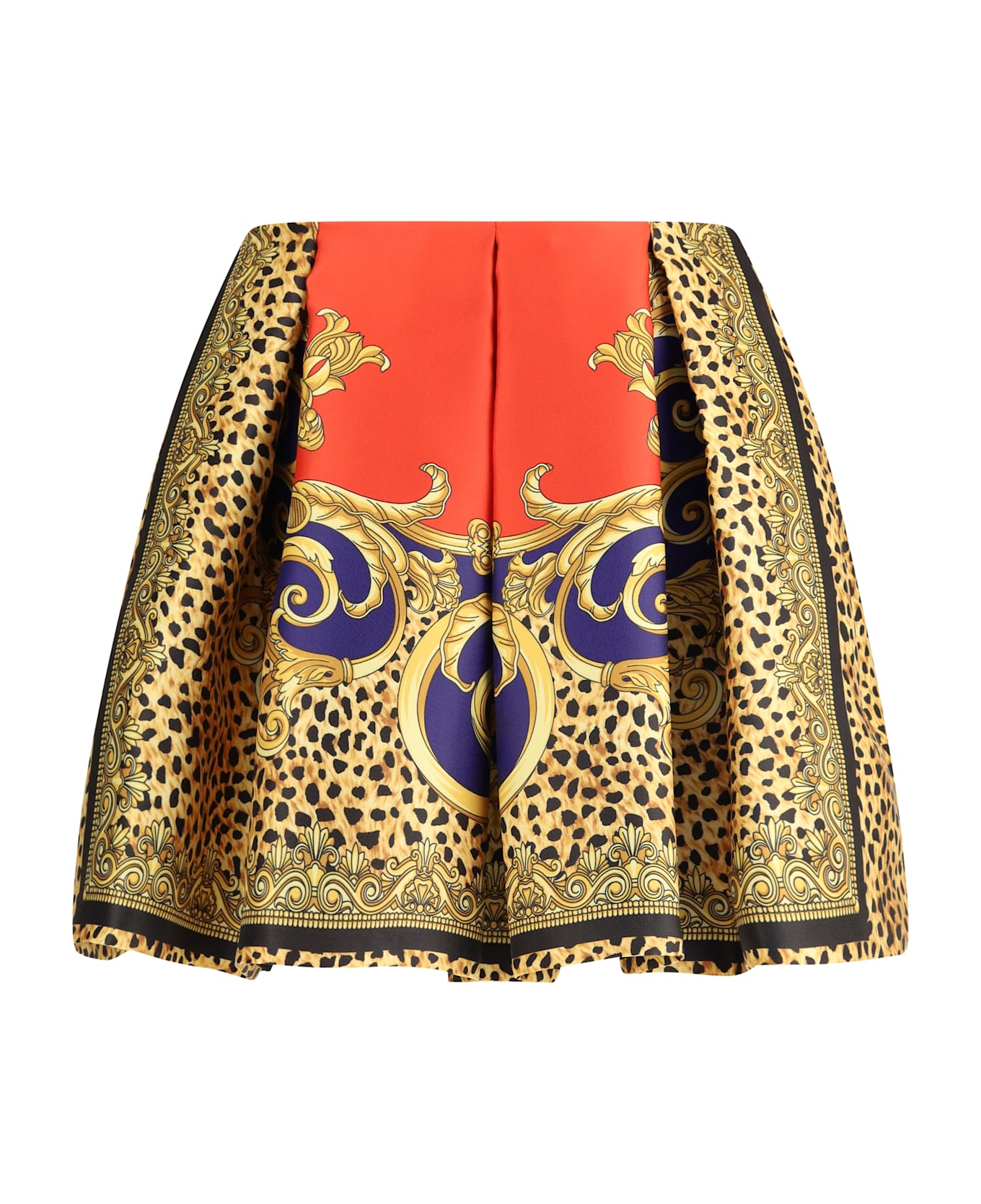 Versace Silk-blend Duchesse Mini Skirt