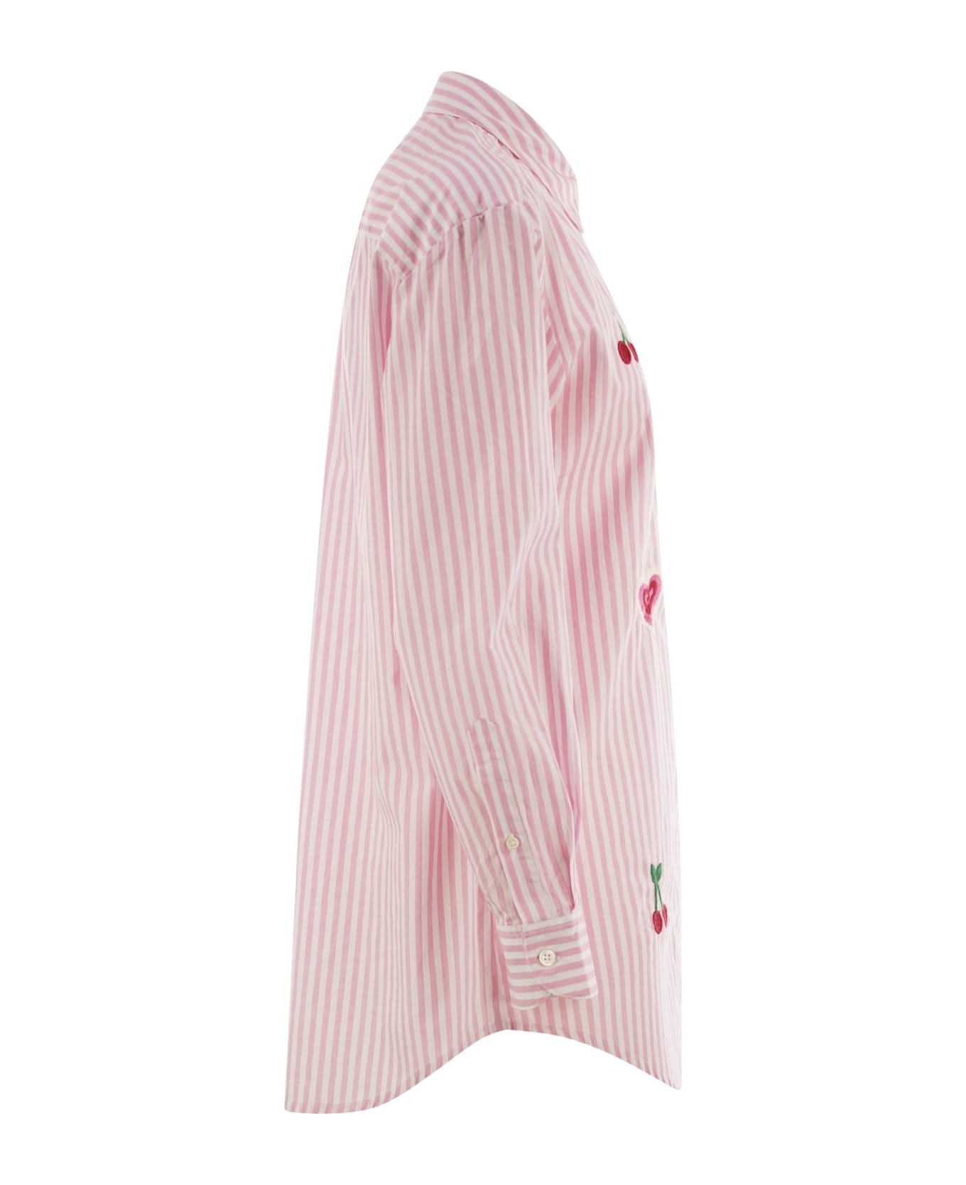 MC2 Saint Barth Brigitte - Shirt With Striped Pattern - Pink