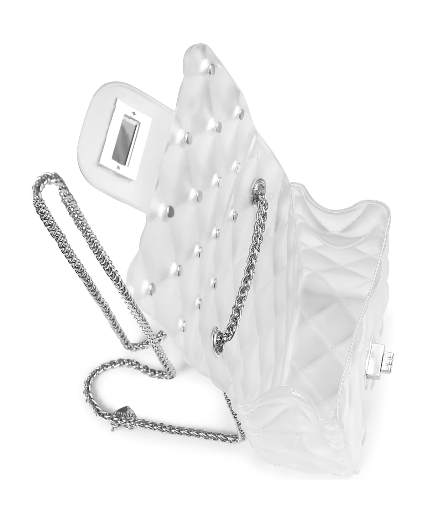 Monnalisa White Bag For Girl With Crystals - White