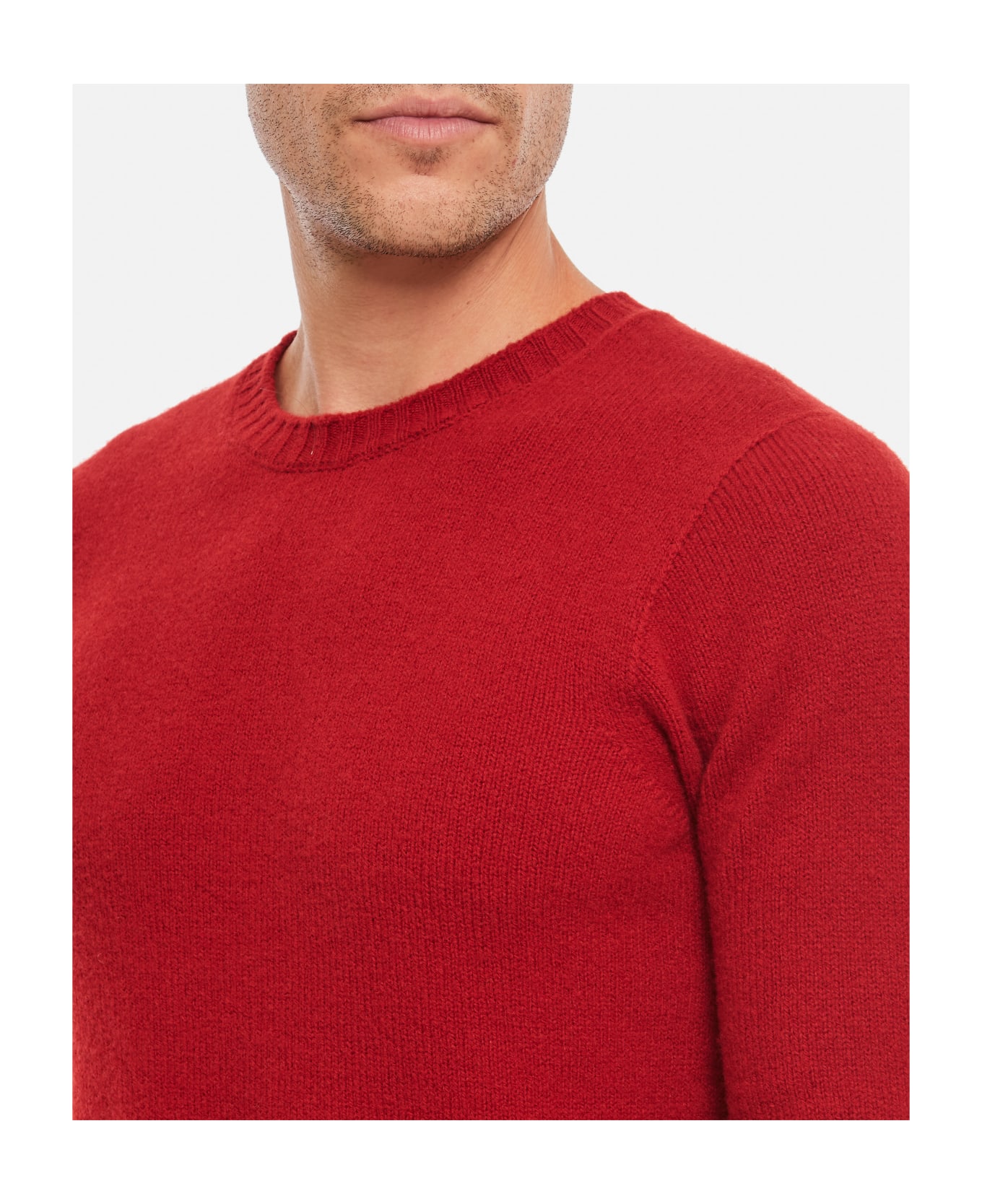 Drumohr Crewneck Wool Sweater - Red