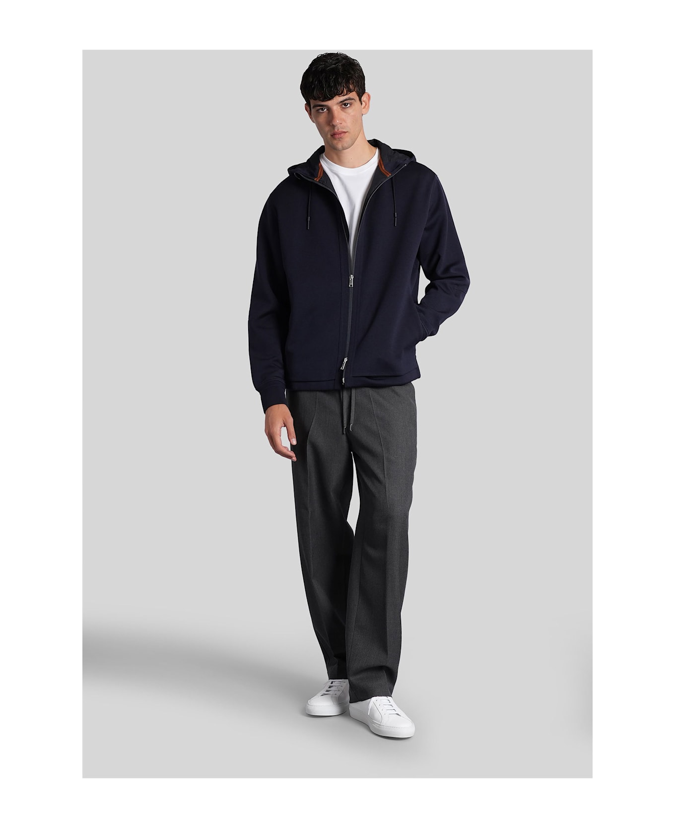 Zegna Sweatshirt In Blue Wool - blue