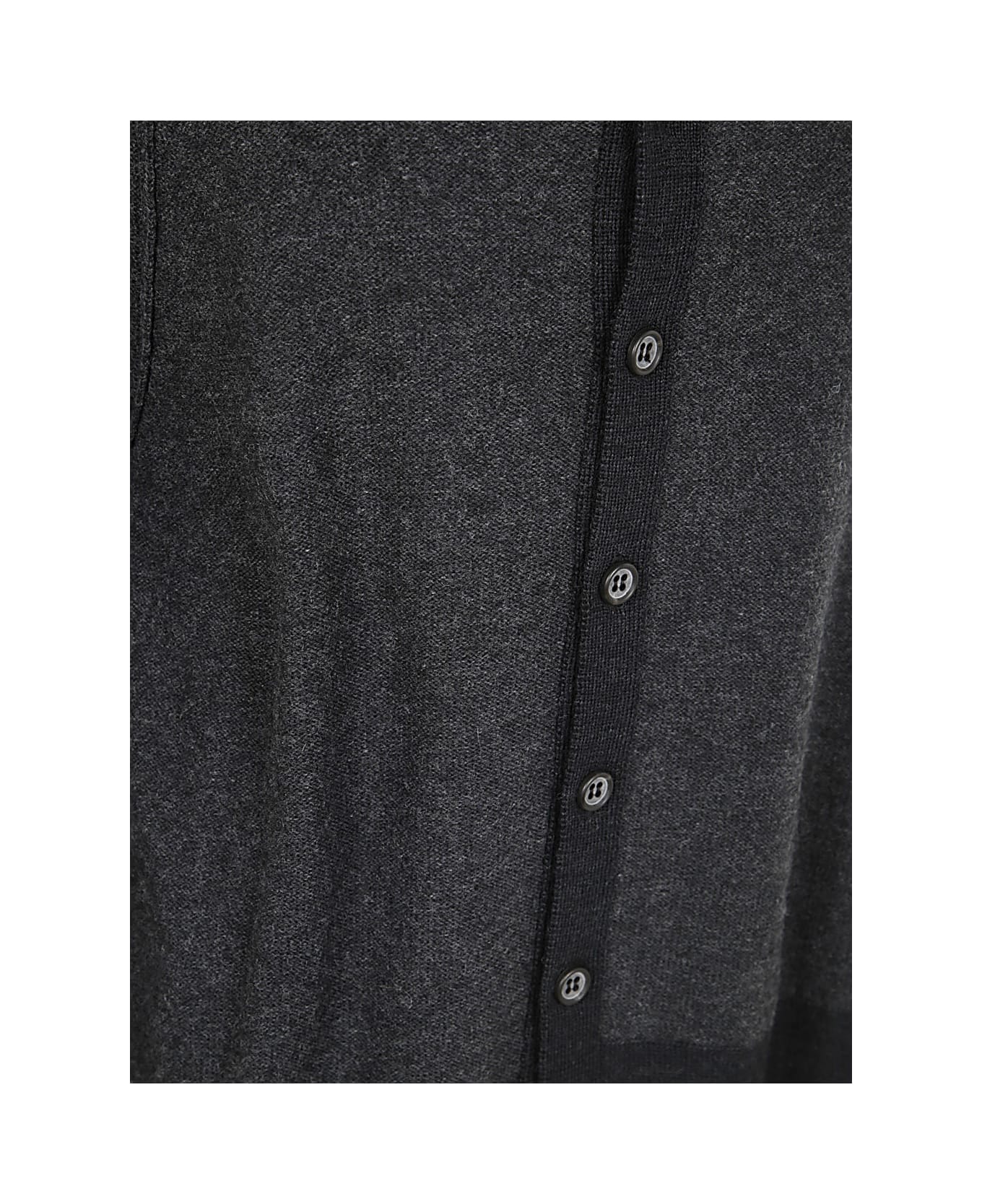 Y's Side Drape Cardigan - Charcoal