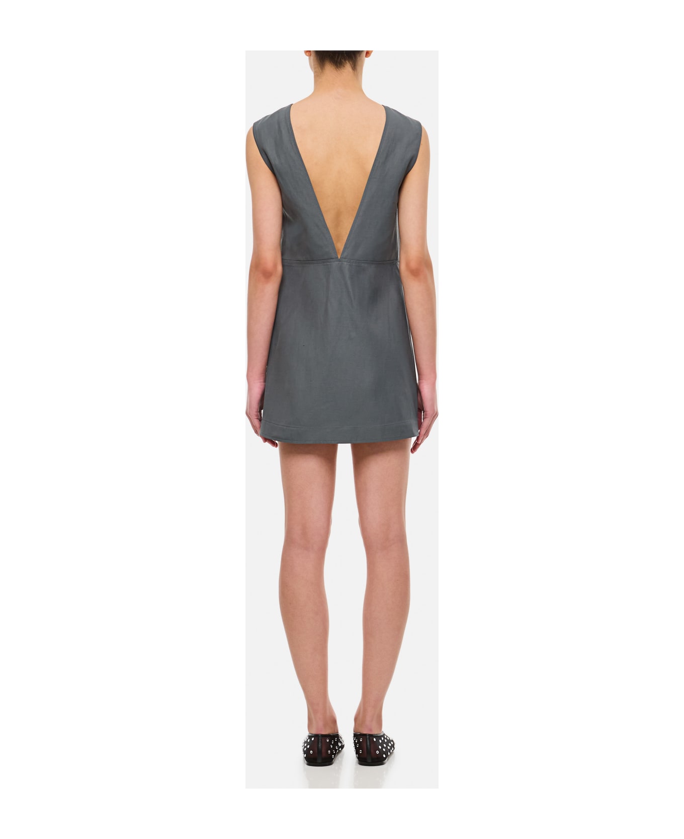 Loulou Studio Openback Sleeveless Short Dress - Grey ワンピース＆ドレス