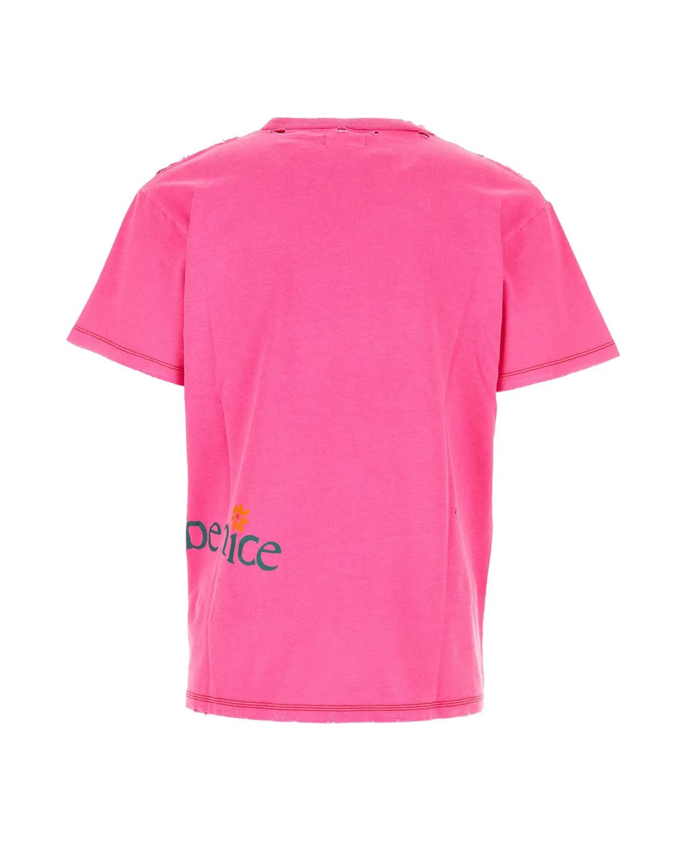 ERL Fluo Pink Cotton Blend T-shirt - Pink Tシャツ