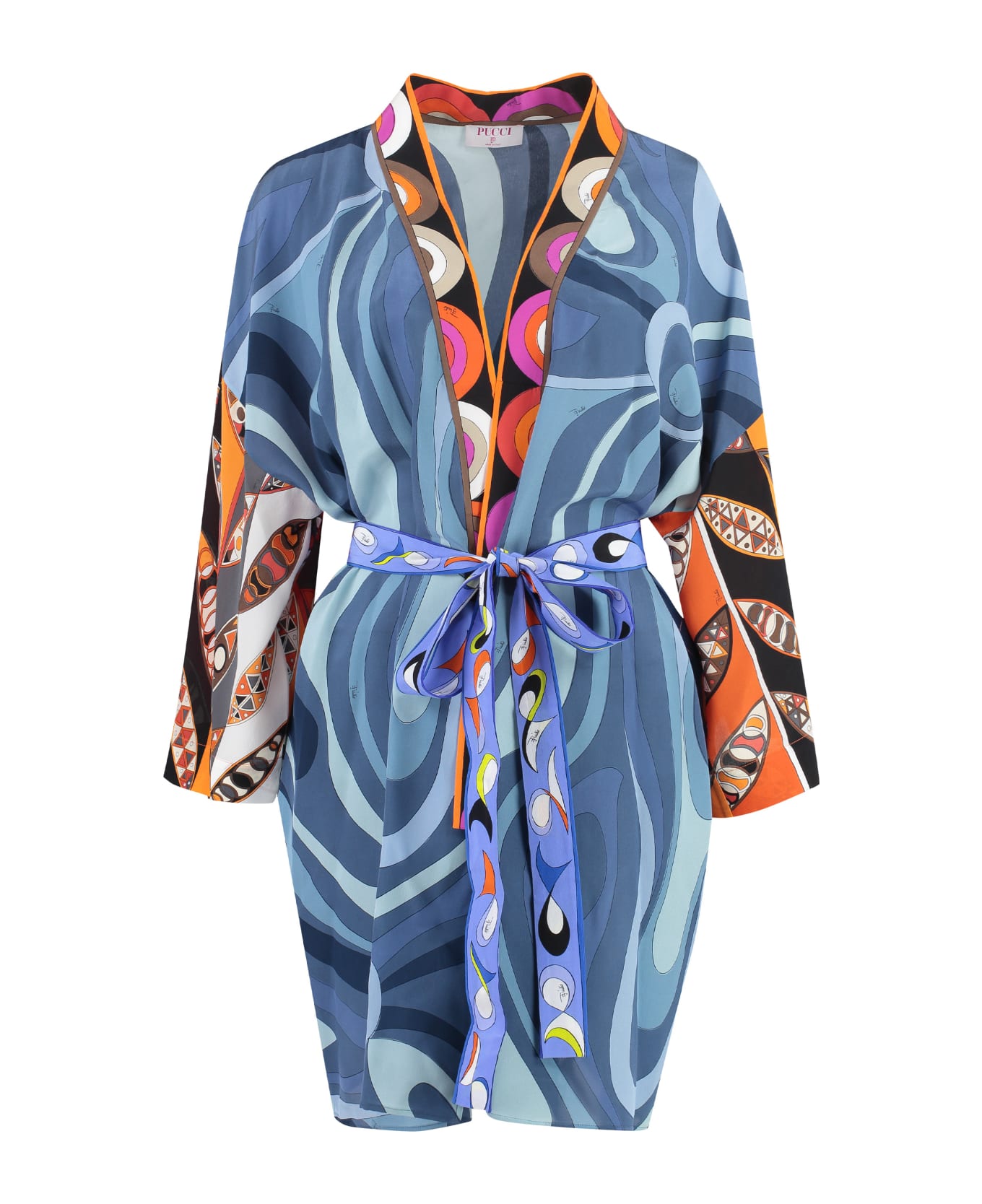 Pucci Printed Silk Night Gown - blue ジャケット