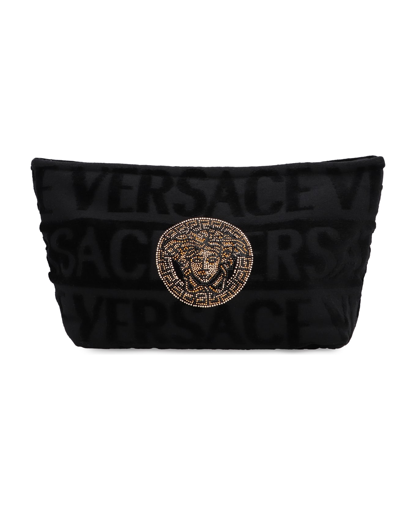 Versace Logo Wash Bag - black