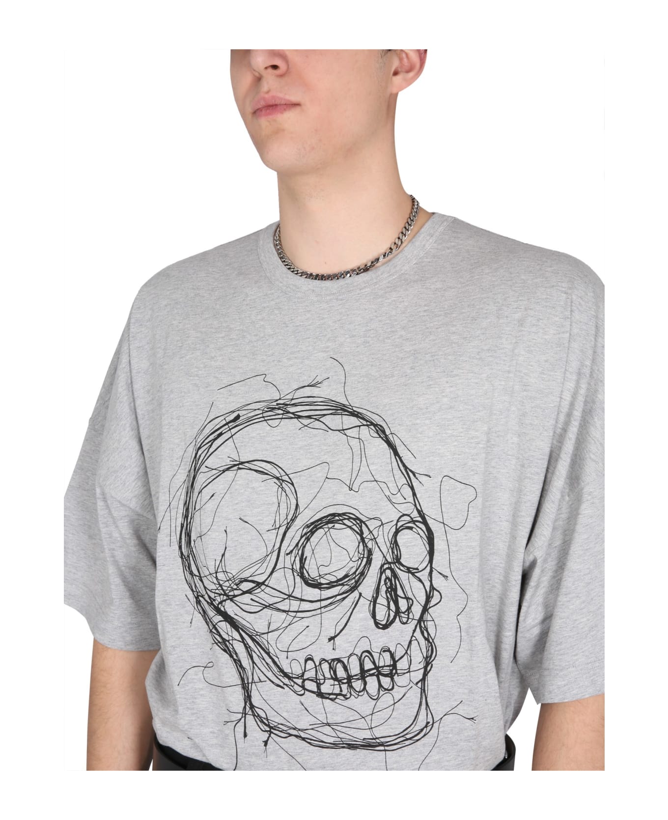 Alexander McQueen Skull Printed T-shirt - Grey